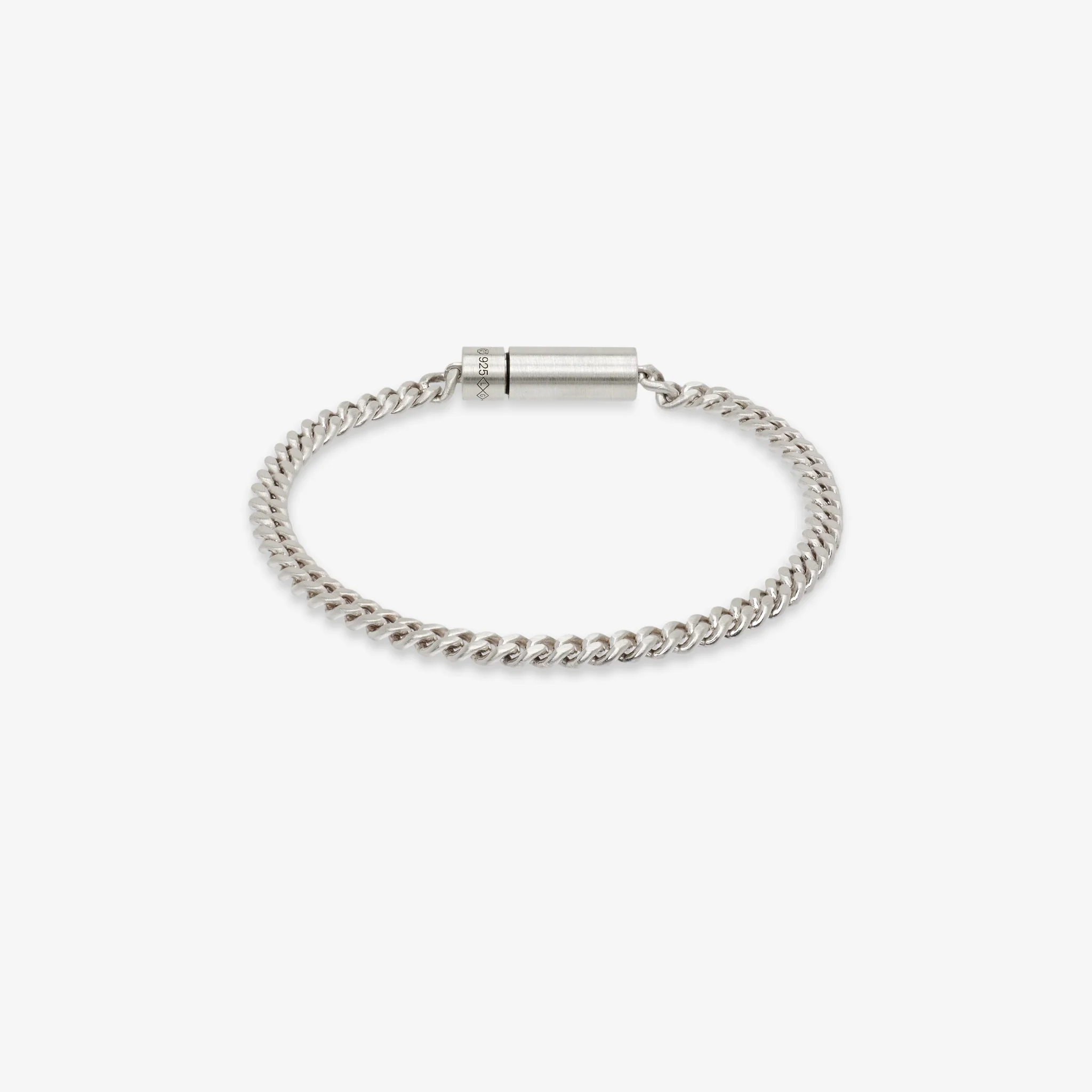 12g Curb Chain Brushed Sterling Silver Cable Bracelet - Image 2