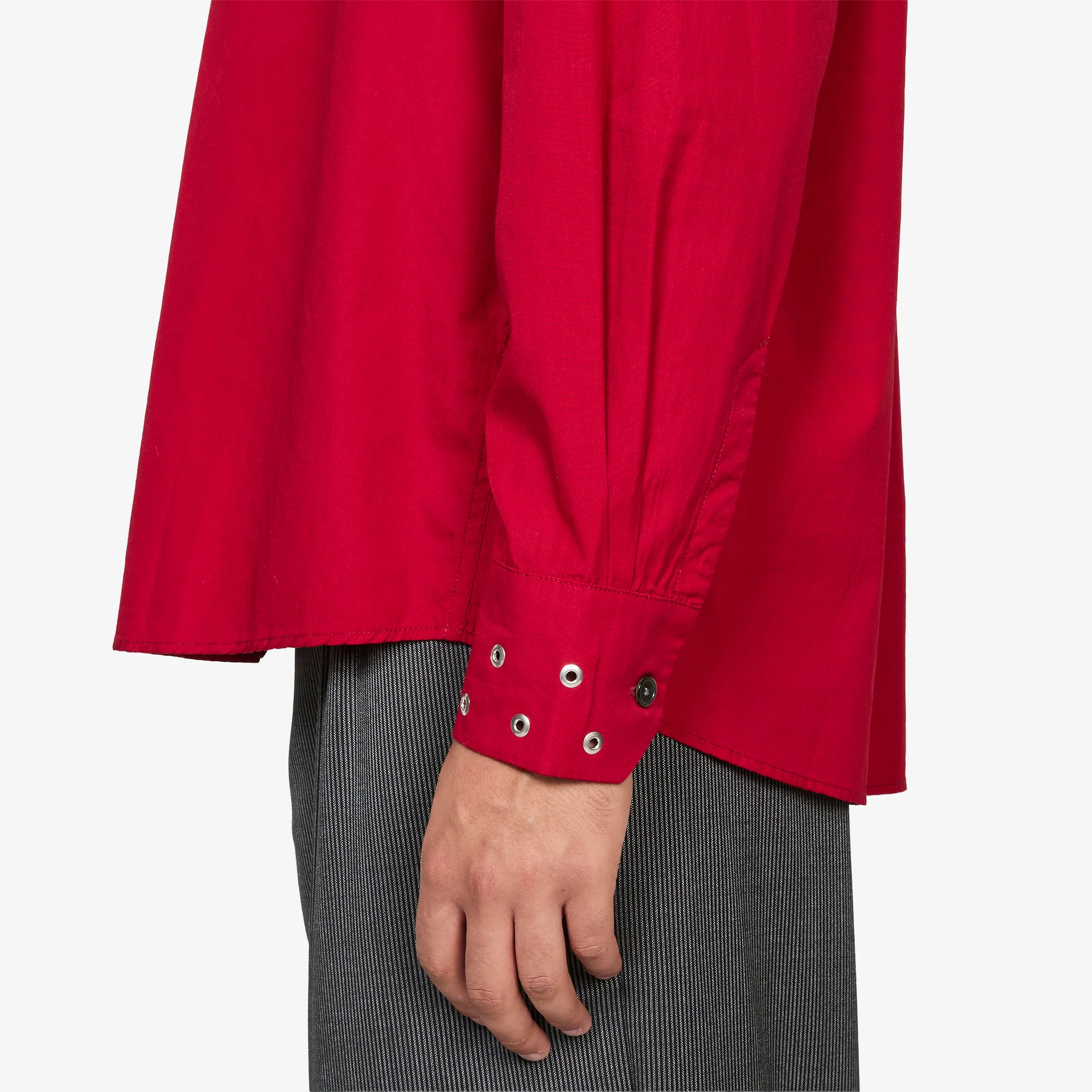 Above Shirt Lipstick Red Super Poplin - Image 3