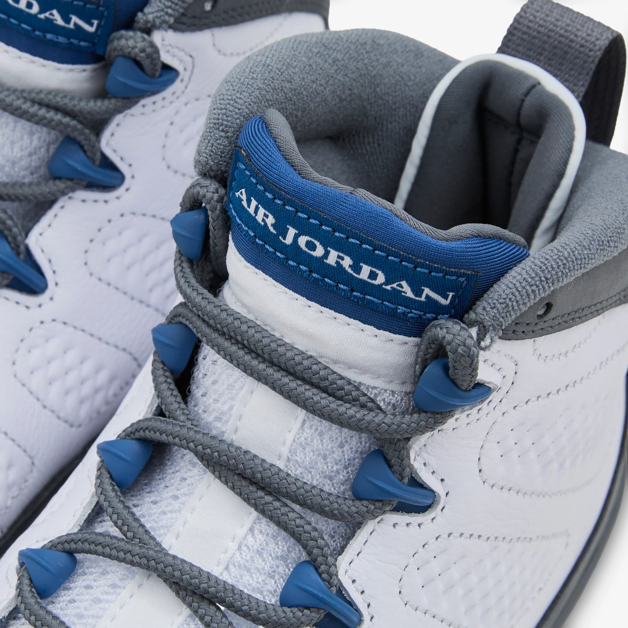 Air Jordan 9 Retro White | French Blue | Flint Grey - Image 5