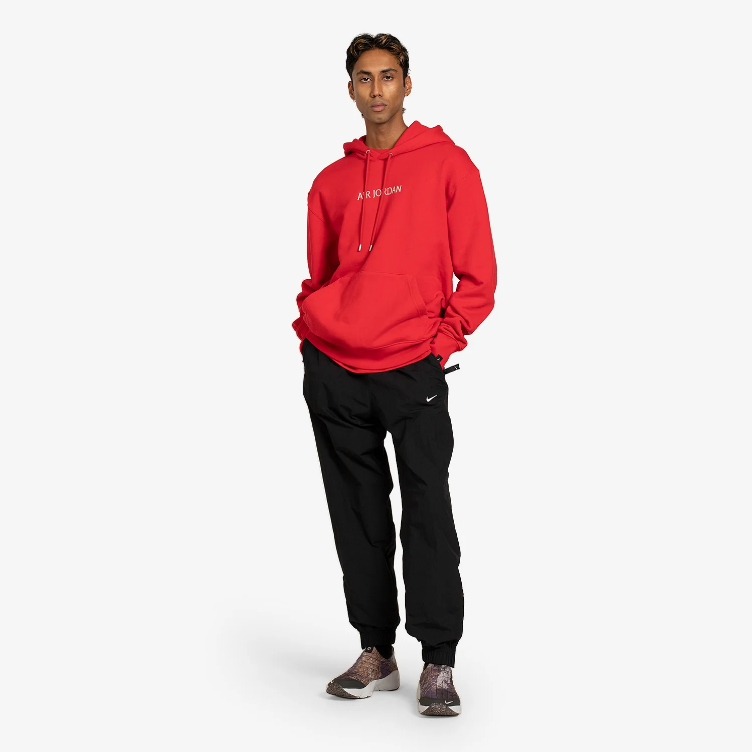 Air Jordan Wordmark Hoodie Fire Red | Sail - Image 4