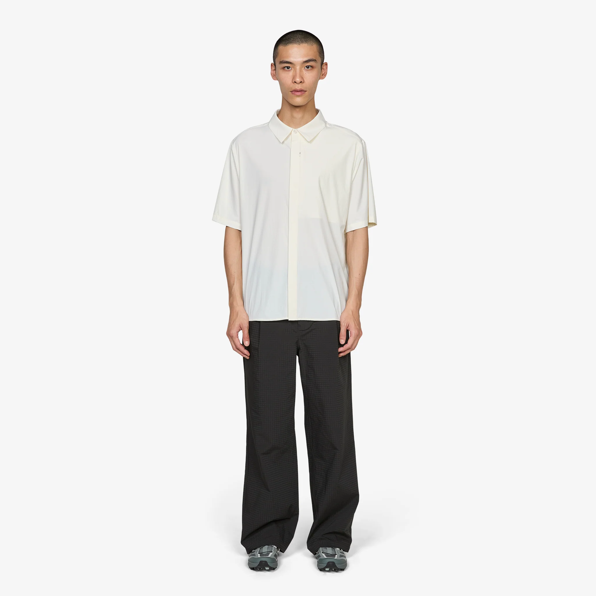 Align Button Up Short Sleeve Shirt Off White - Image 4