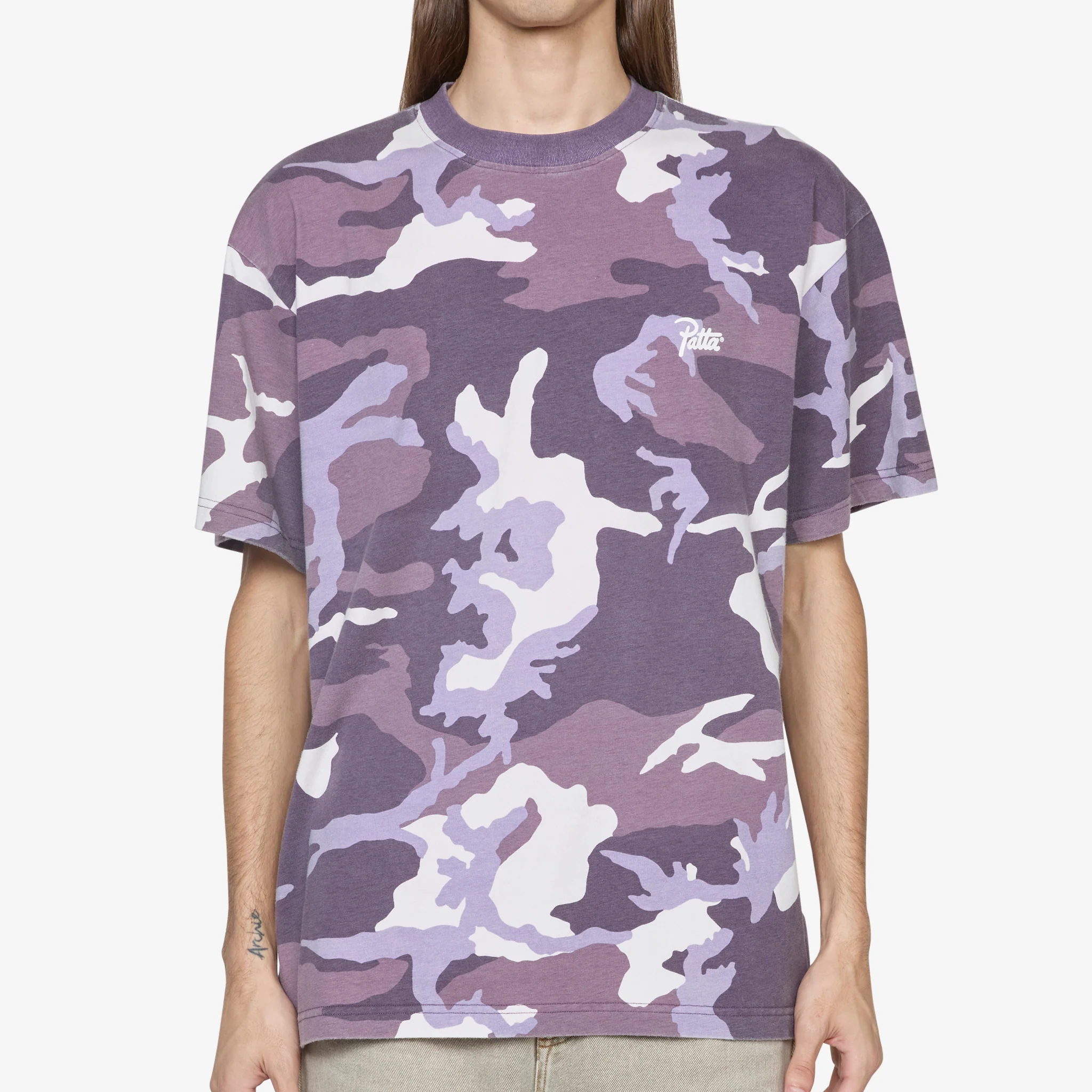 Basic Woodland Camo T-Shirt Navy Cosmos - Image 4