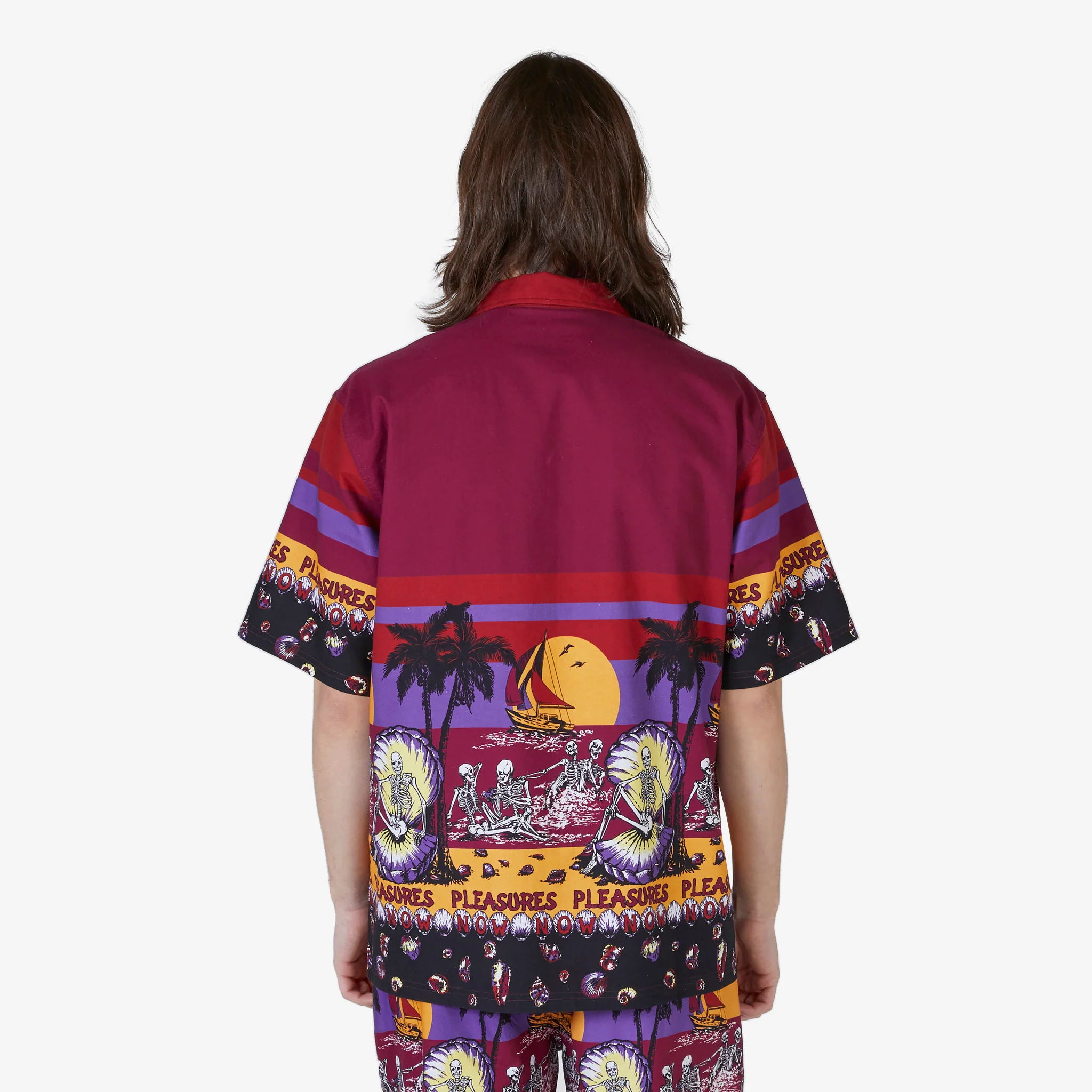 Beach Button Down Burgundy - Image 3
