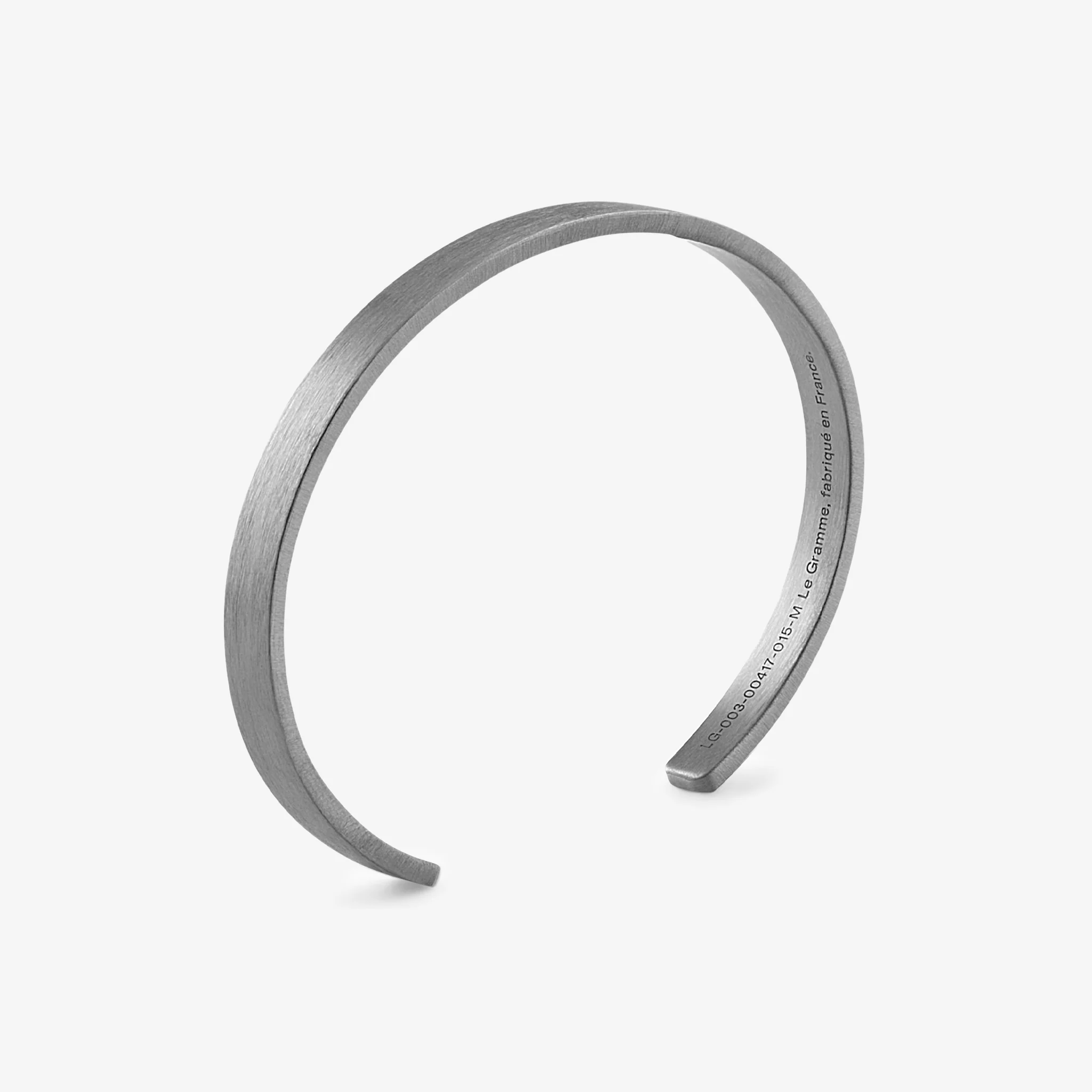 15g Brushed Black Sterling Silver Ribbon Bracelet - Image 3