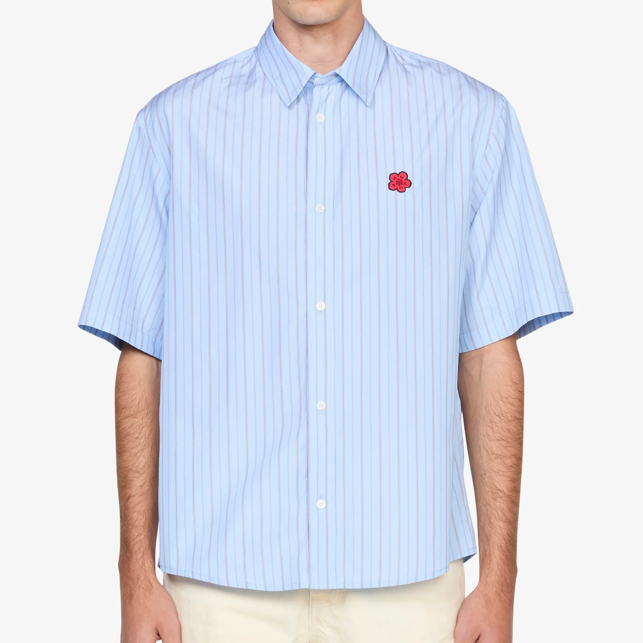 'Boke Flower' Shirt Sky Blue - Image 6