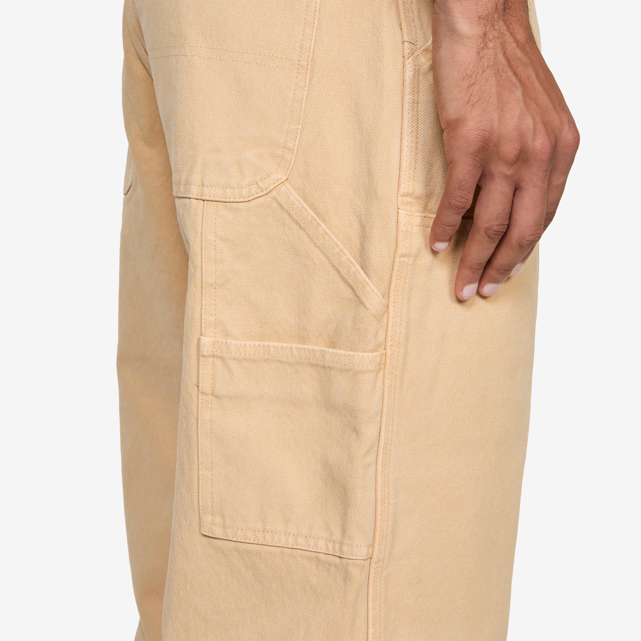 Canvas Double Knee Pants Beige - Image 2