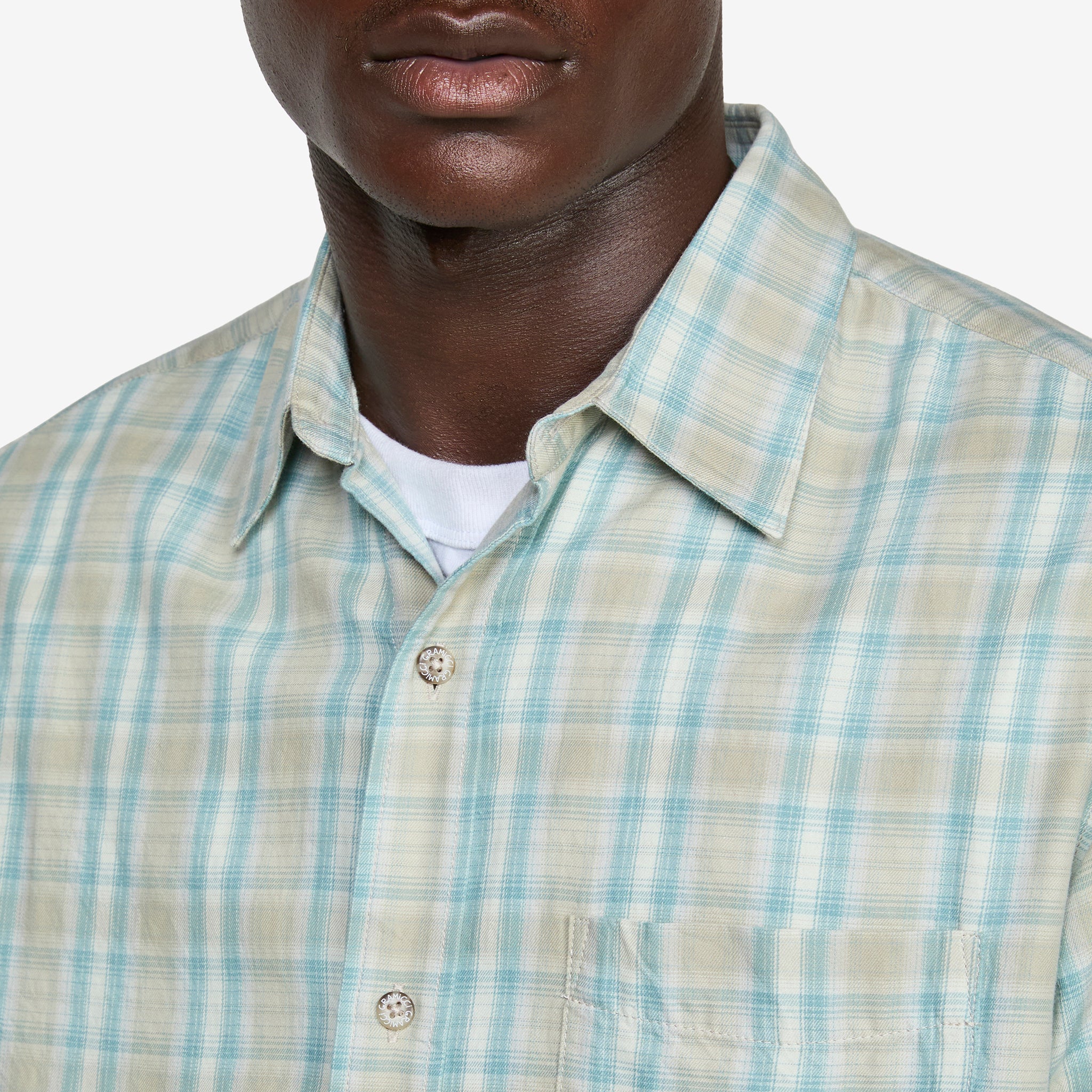 Checkered Ombre Shirt Blue - Image 2