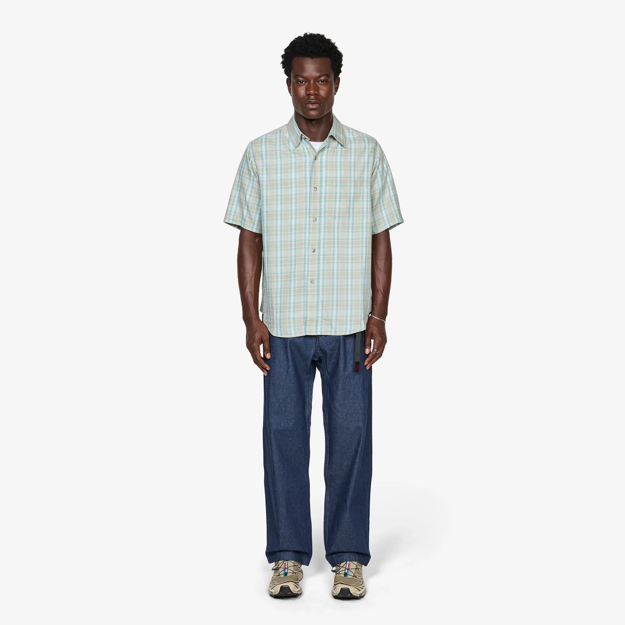 Checkered Ombre Shirt Blue - Image 4