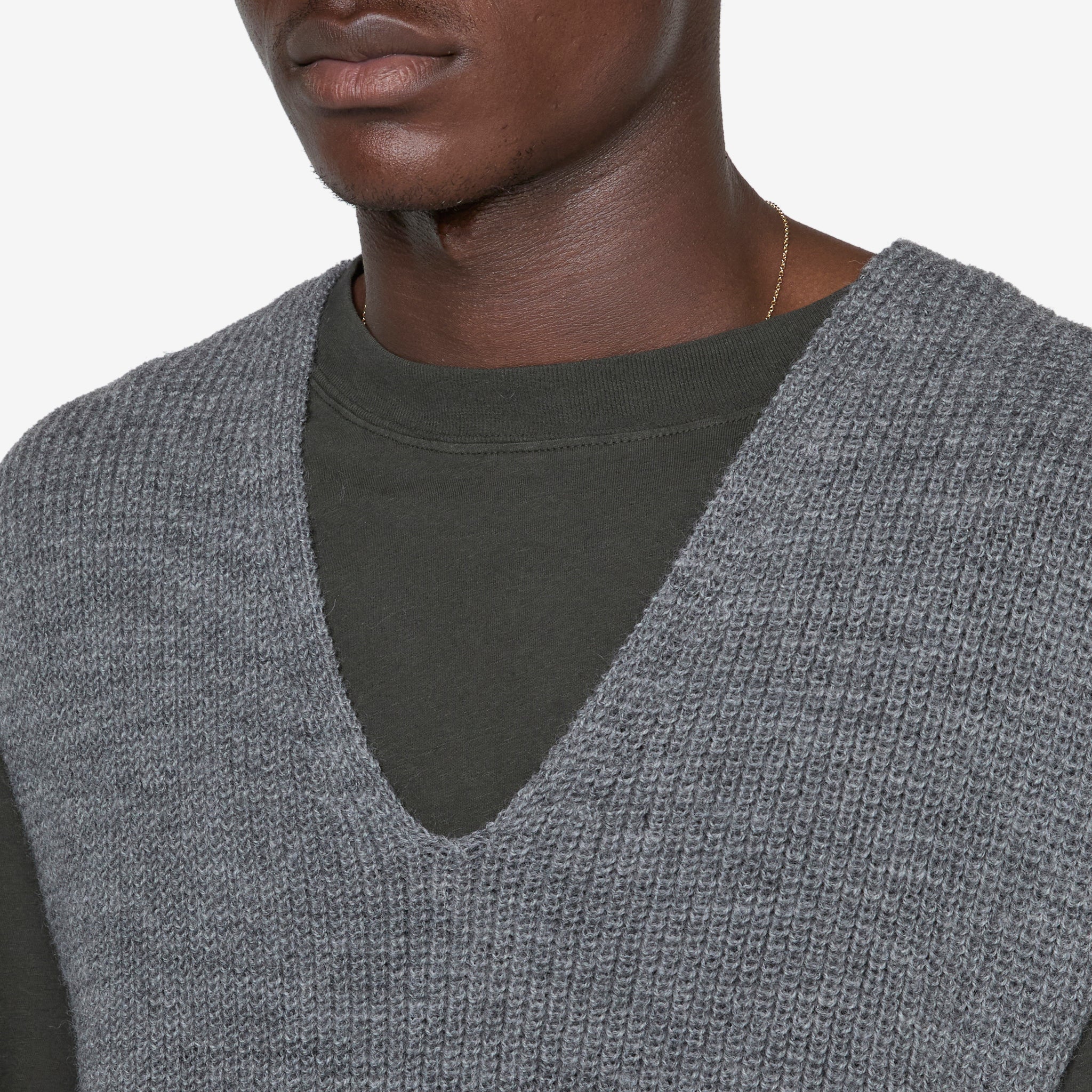 Chunky Ribbed Slipover Grey - Image 2
