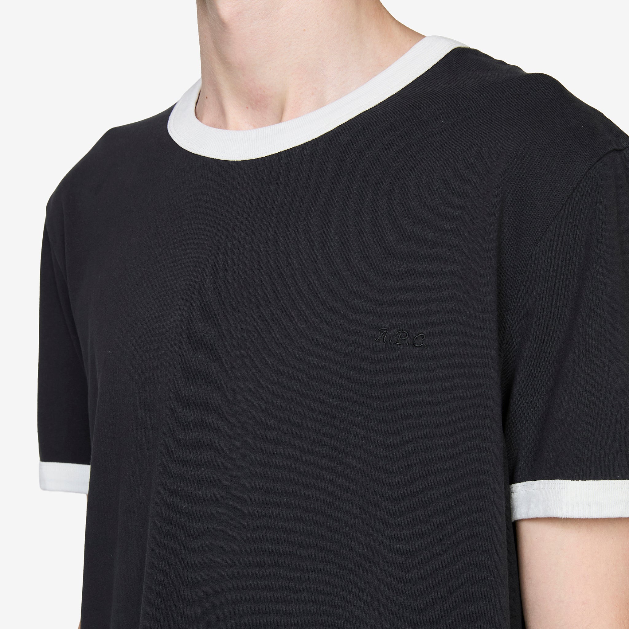Contrast T-Shirt Black - Image 2