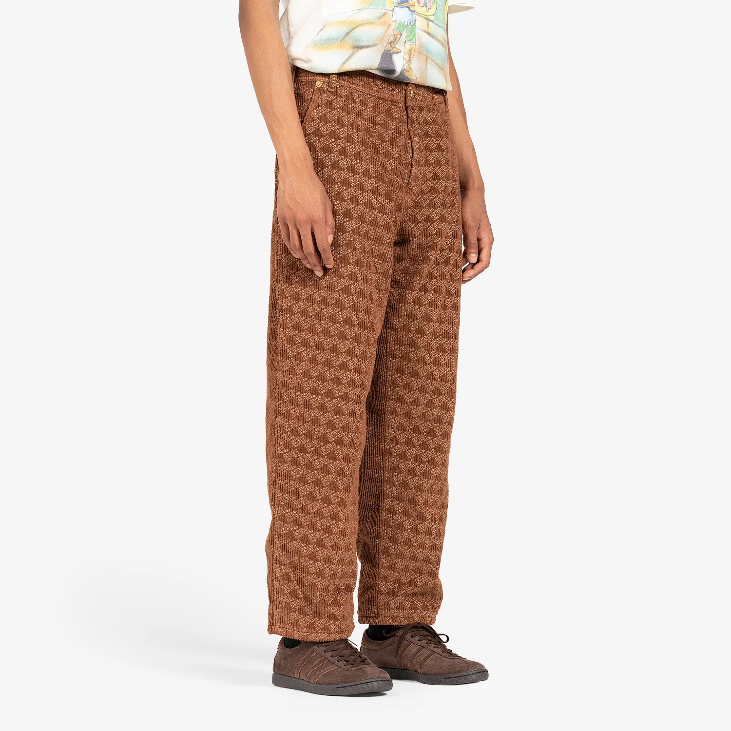 Corduroy Embossed Pant Woven Brown - Image 3
