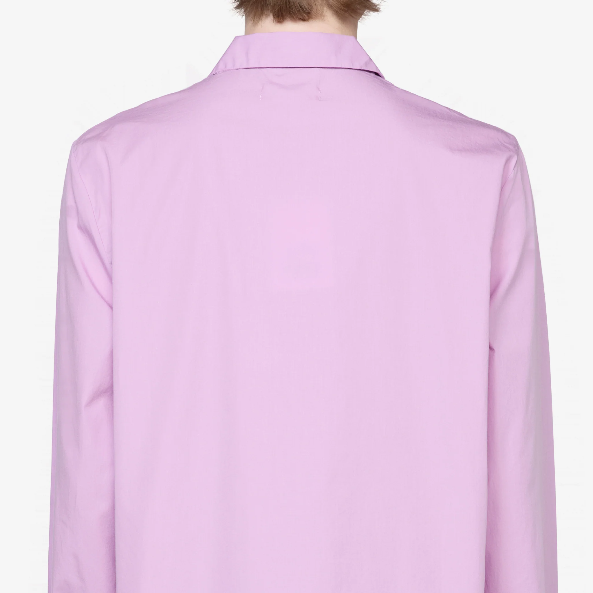 Cotton Poplin Pyjama Shirt Purple Pink - Image 6