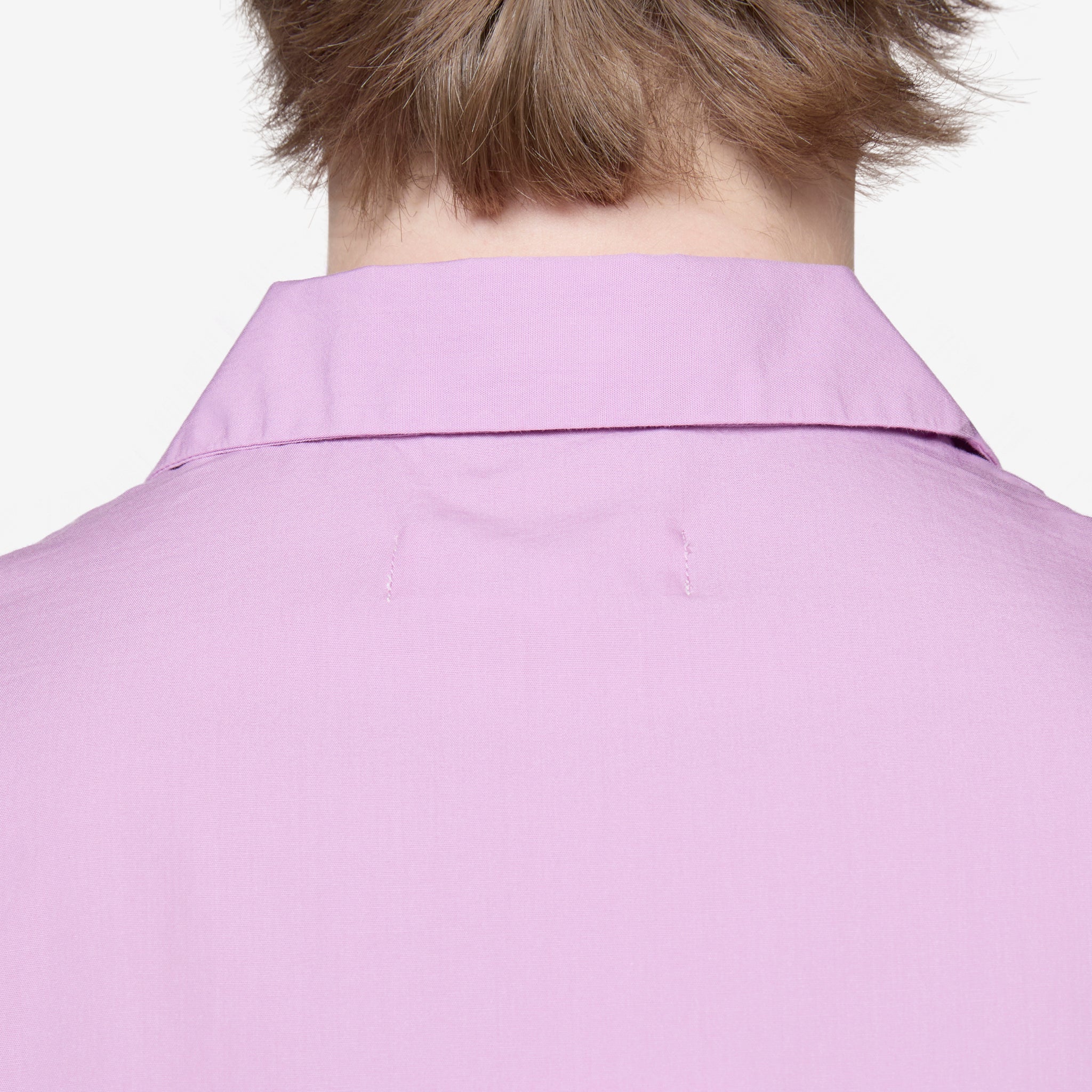 Cotton Poplin Pyjama Shirt Purple Pink - Image 8