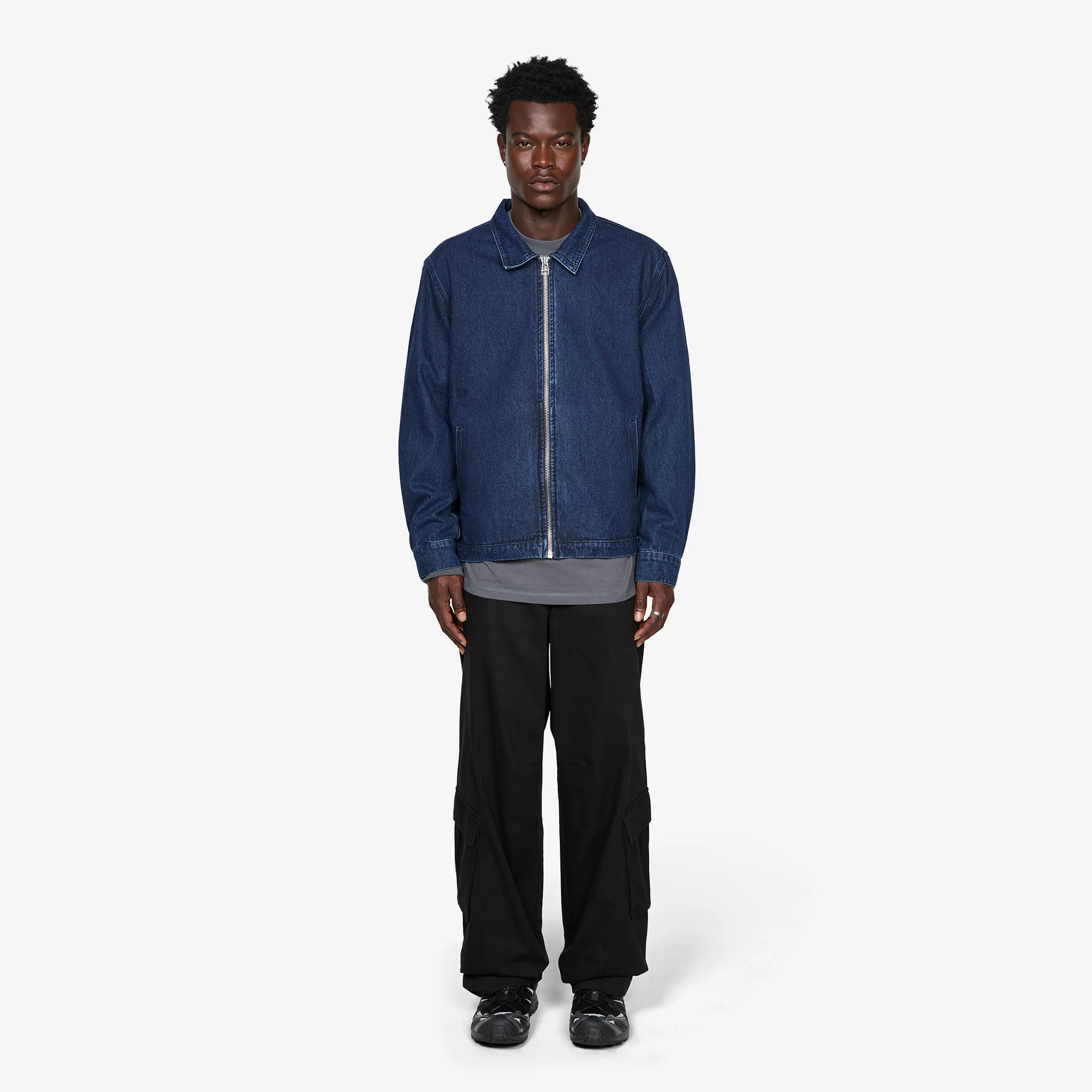 Denim Full Zip Jacket Rinsed Denim - Image 7