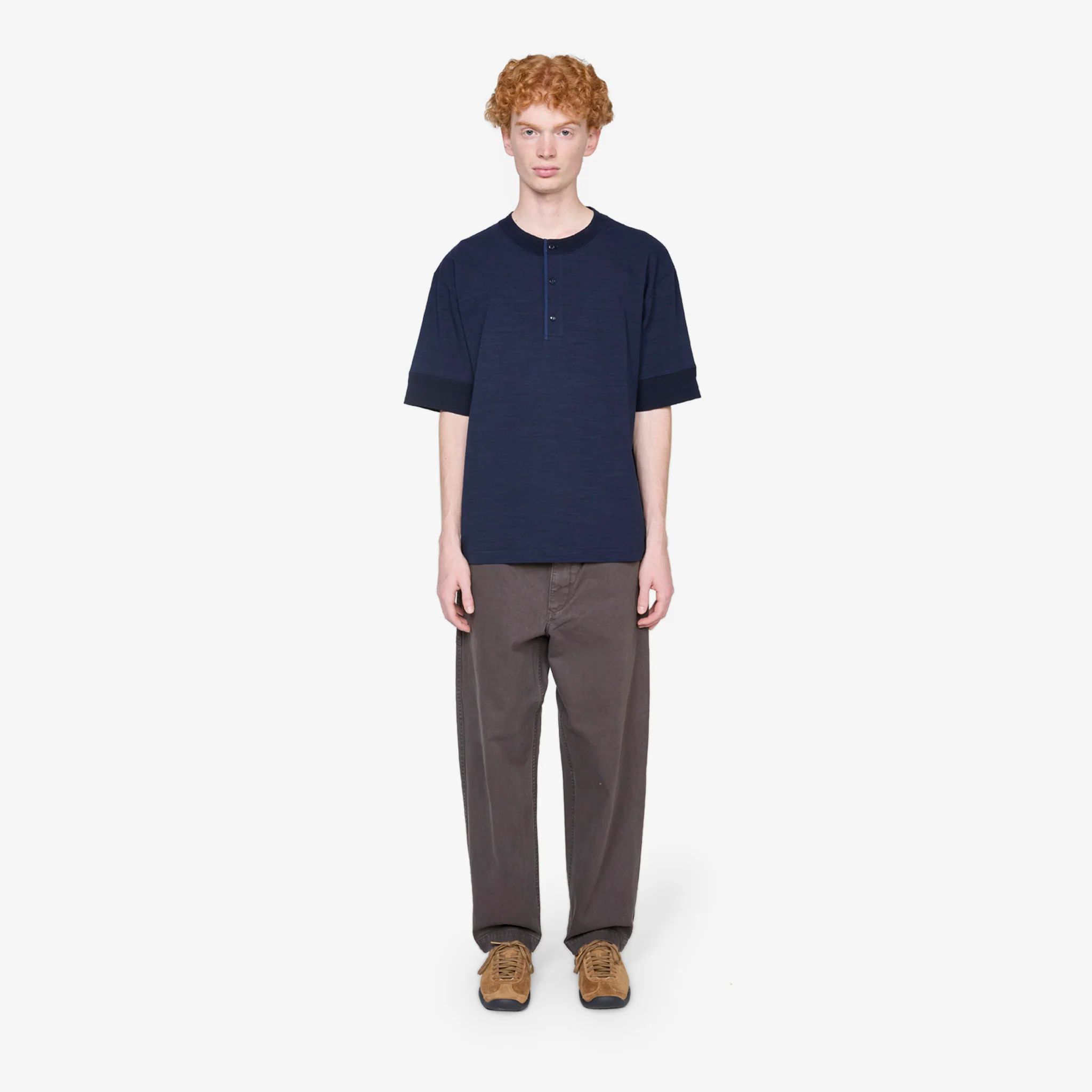 Donald Henley T-Shirt Dark Navy - Image 3
