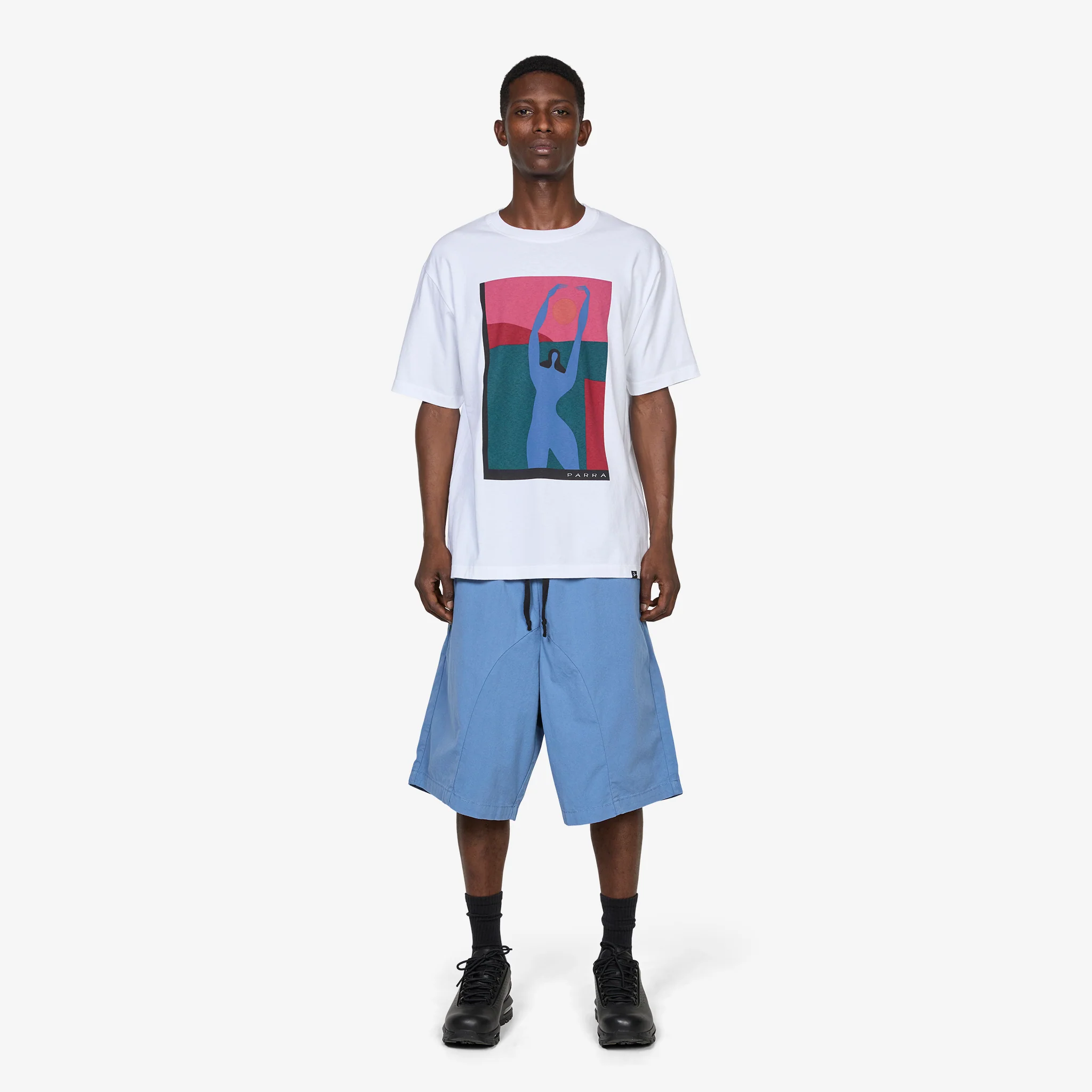 Elasticated Cotton Shorts Pond - Image 4