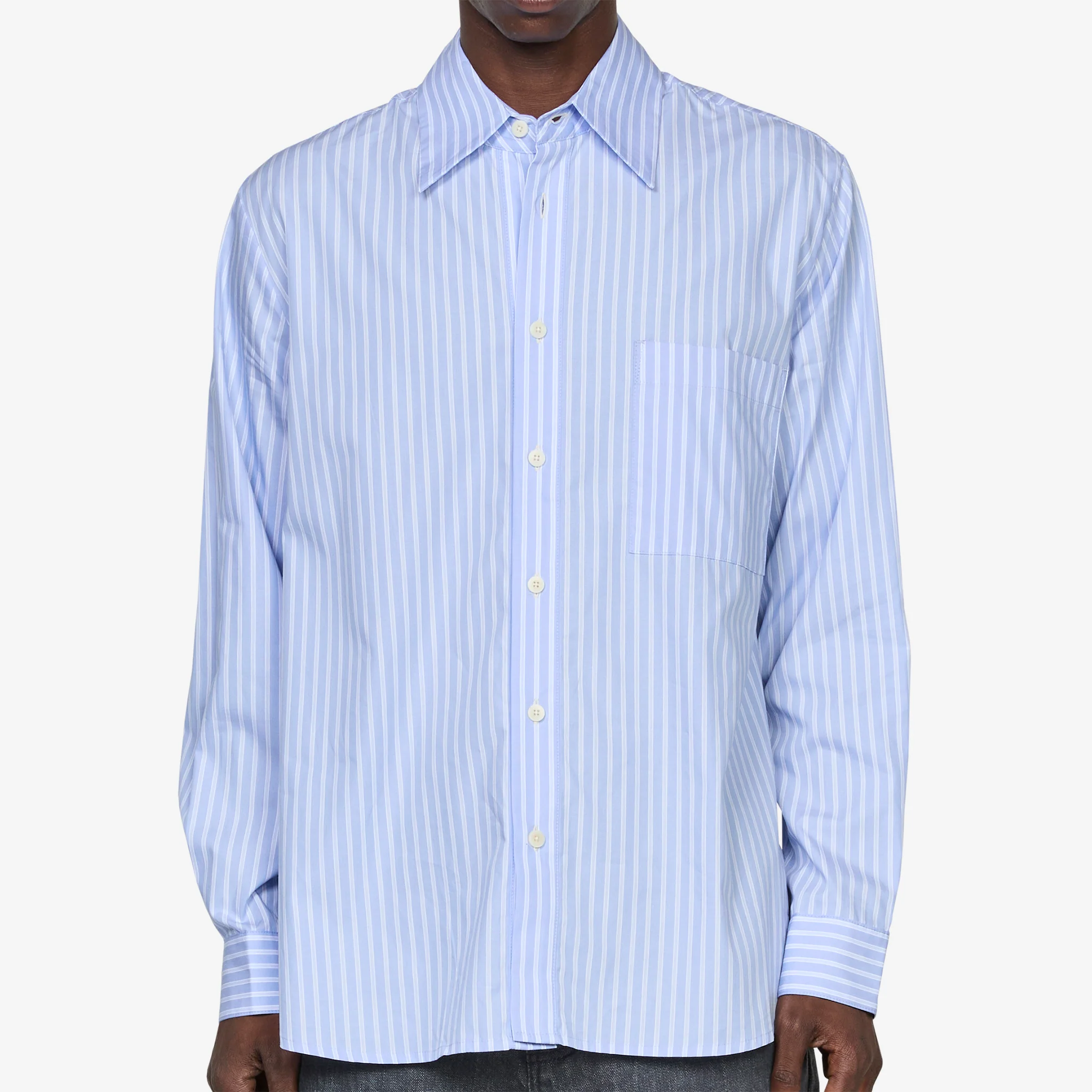 Evening Shirt Blue Stripe - Image 5