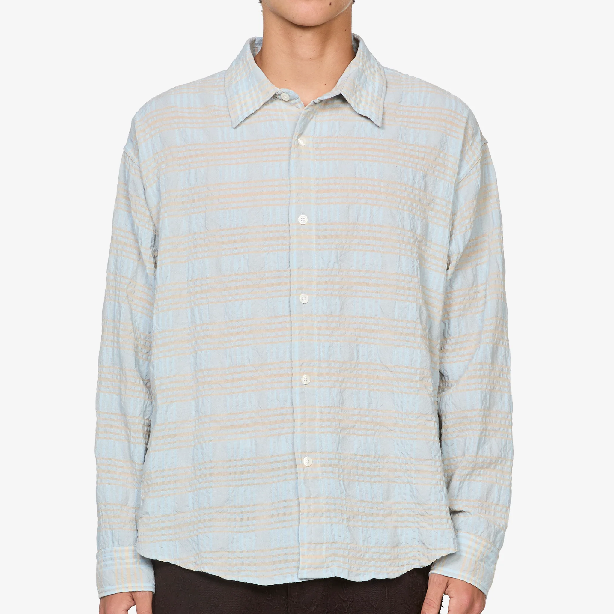 Exact Shirt Pale Blue Structured Check - Image 5