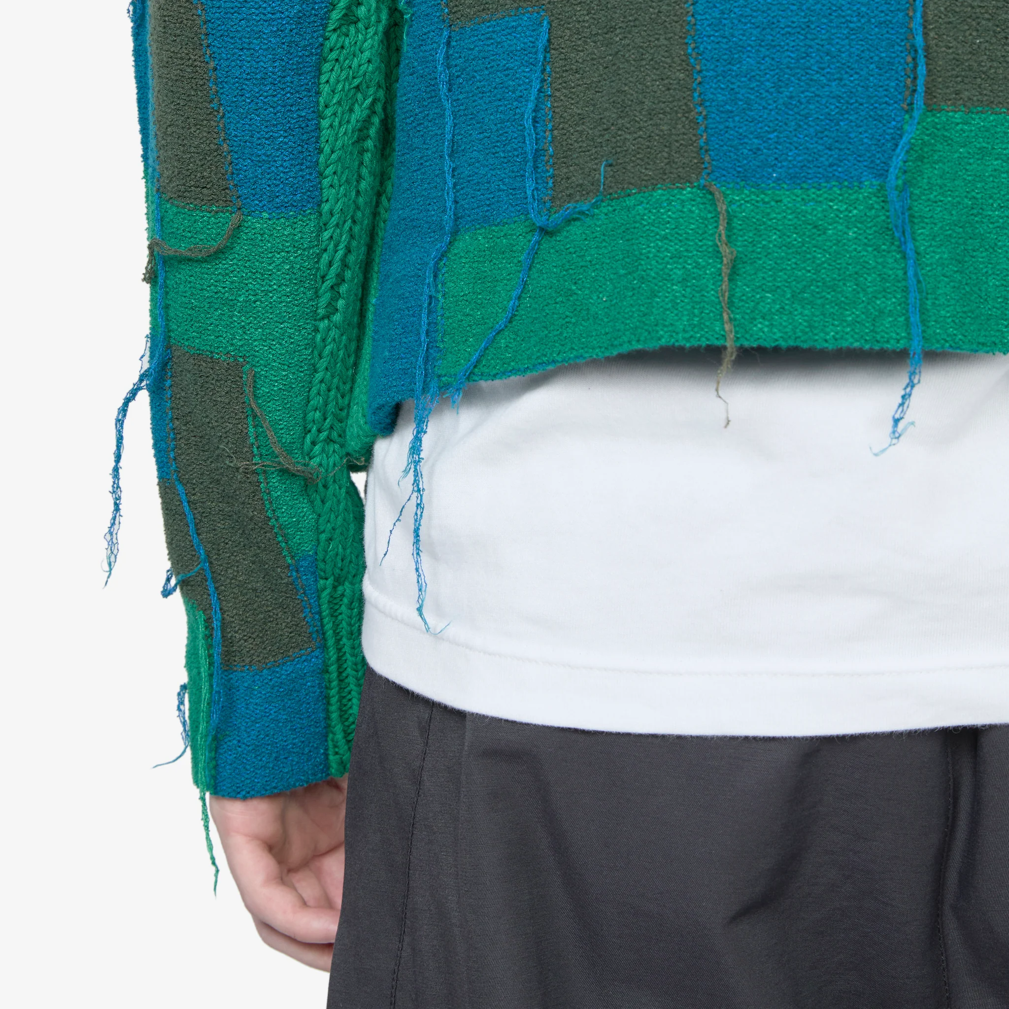 Fisherman Intarsia Crewneck Sweater Green - Image 7