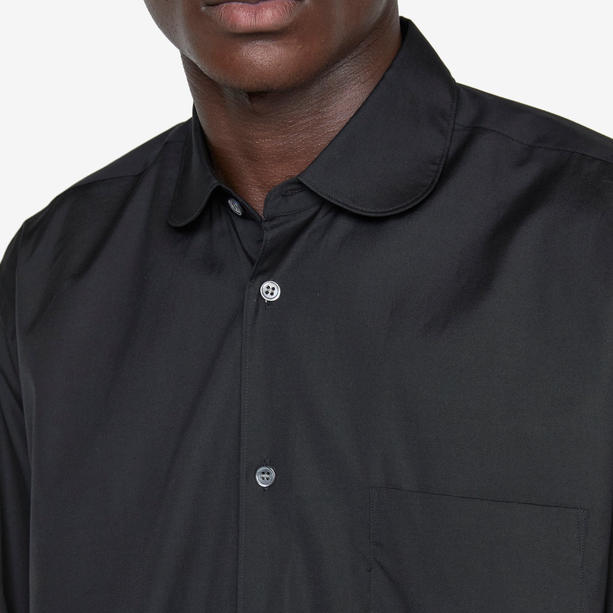 Forever Rounded Collar Shirt Black - Image 2