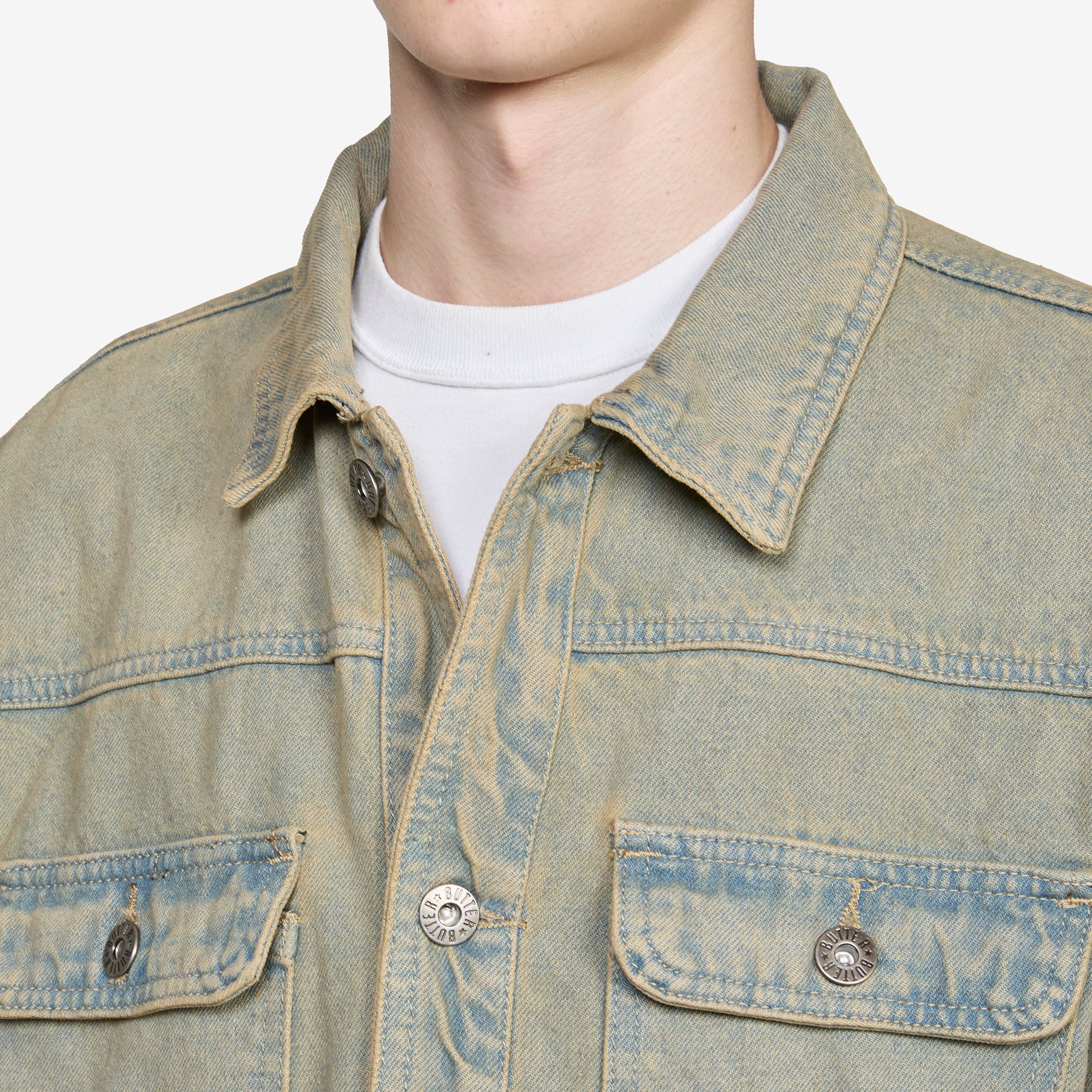 Garage Denim Jacket Sunfade Blue - Image 5
