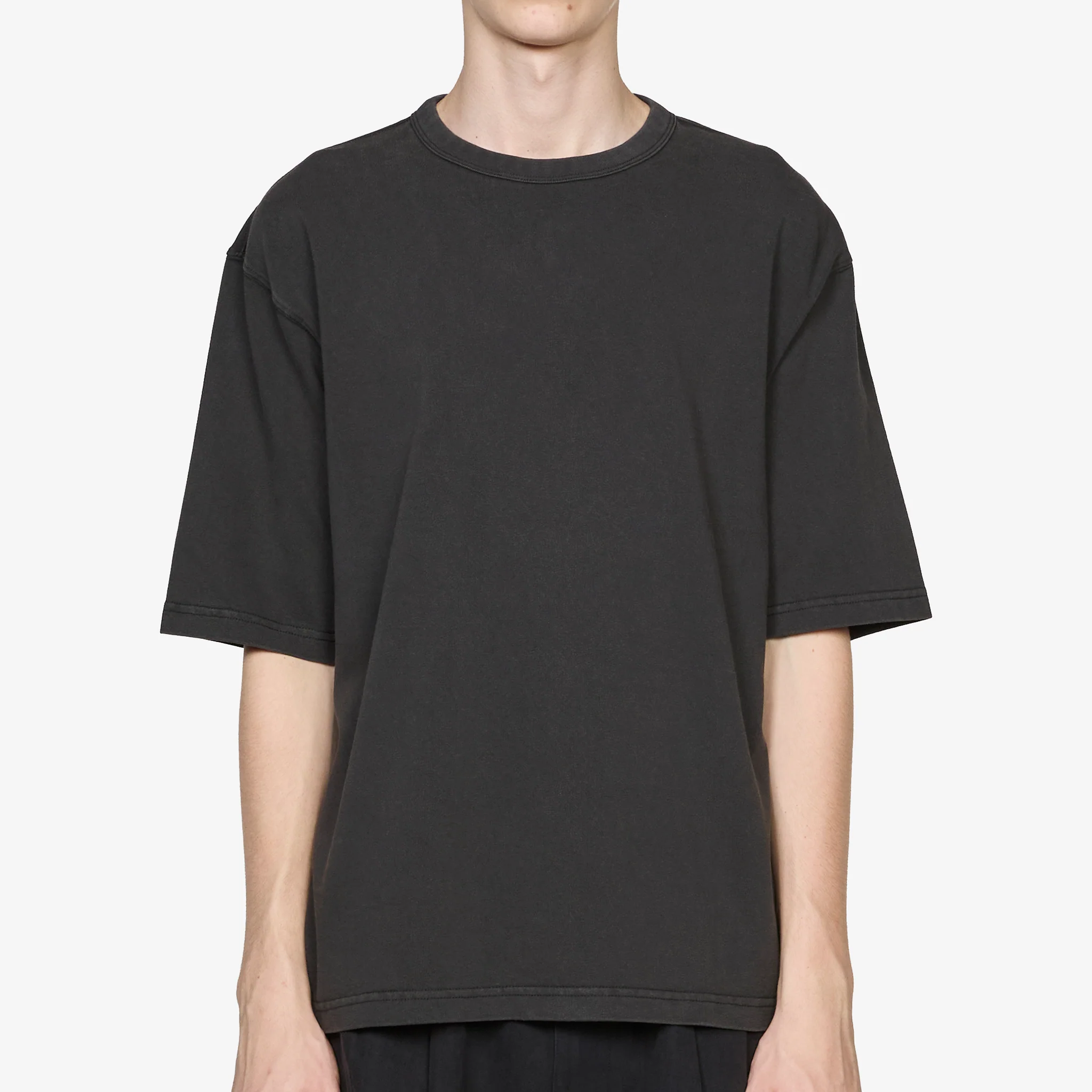 Heavyweight Loose T-Shirt Garment Dye Jet Black - Image 5
