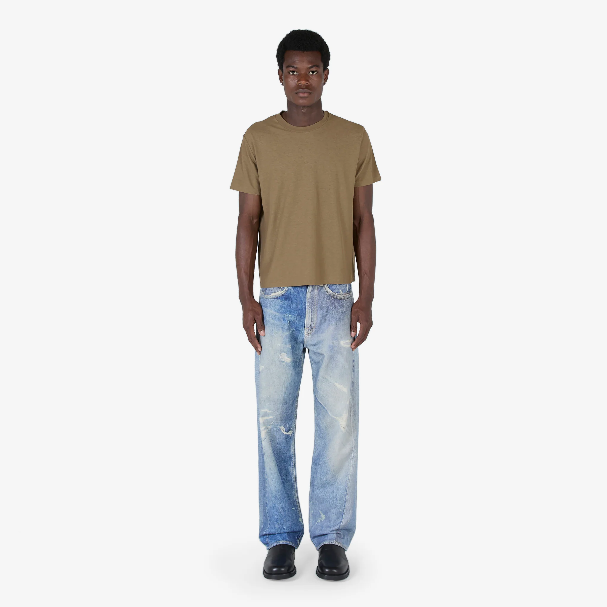 Hover T-Shirt Capers Green Dry Crepe - Image 3