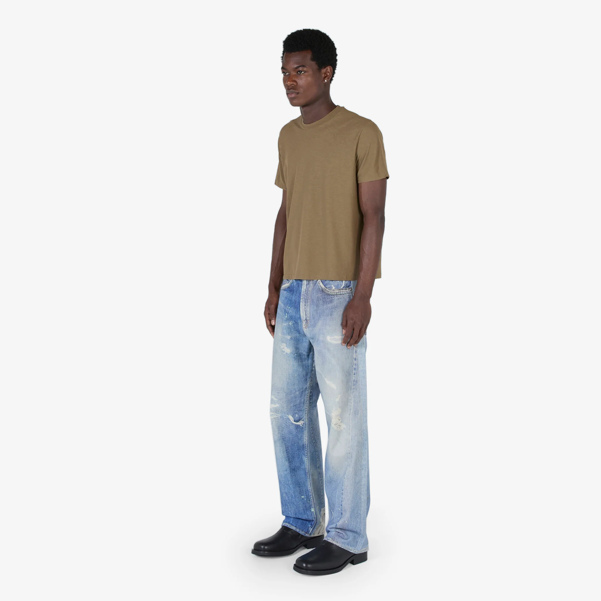 Hover T-Shirt Capers Green Dry Crepe - Image 4