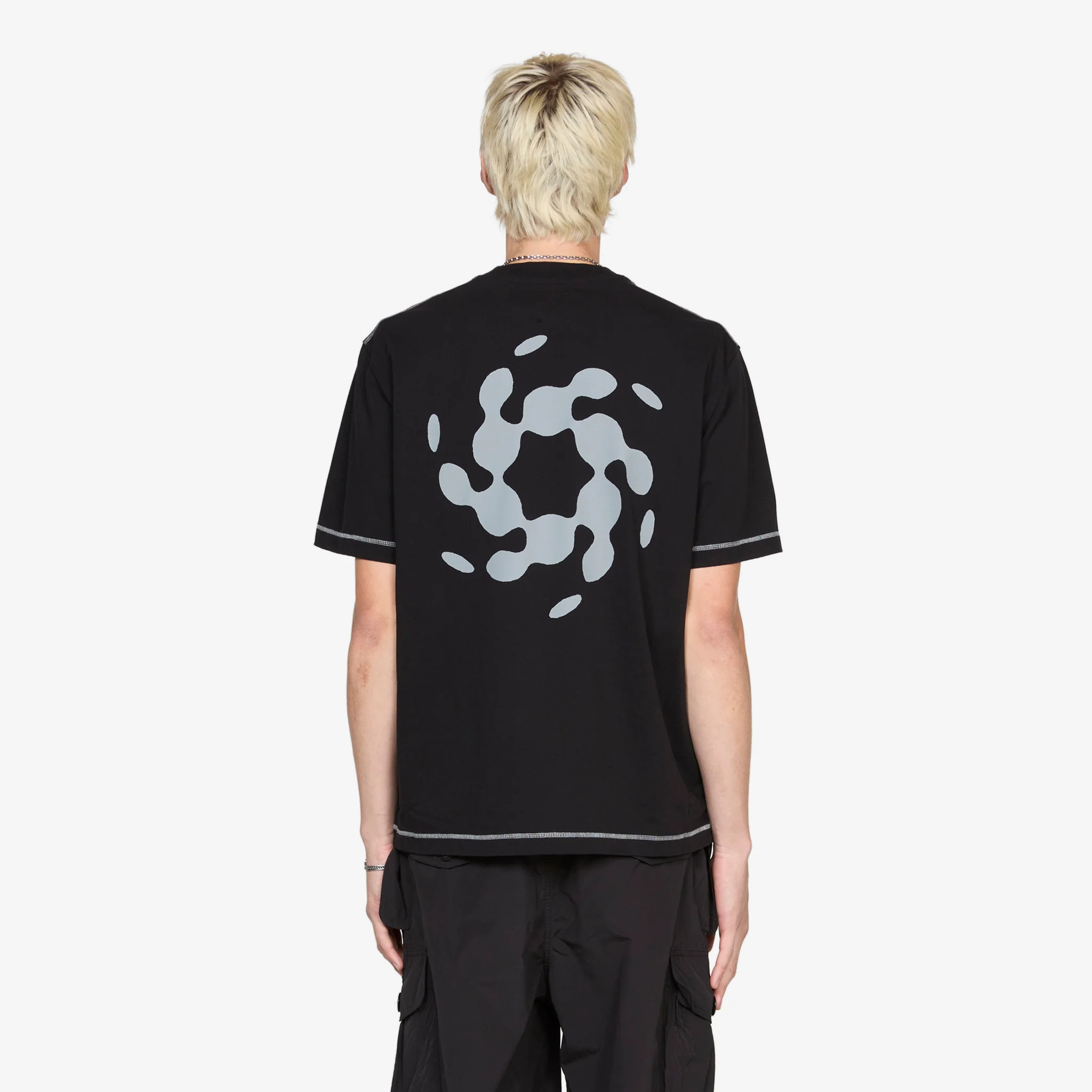 Info Stitch Organic T-Shirt Black - Image 2
