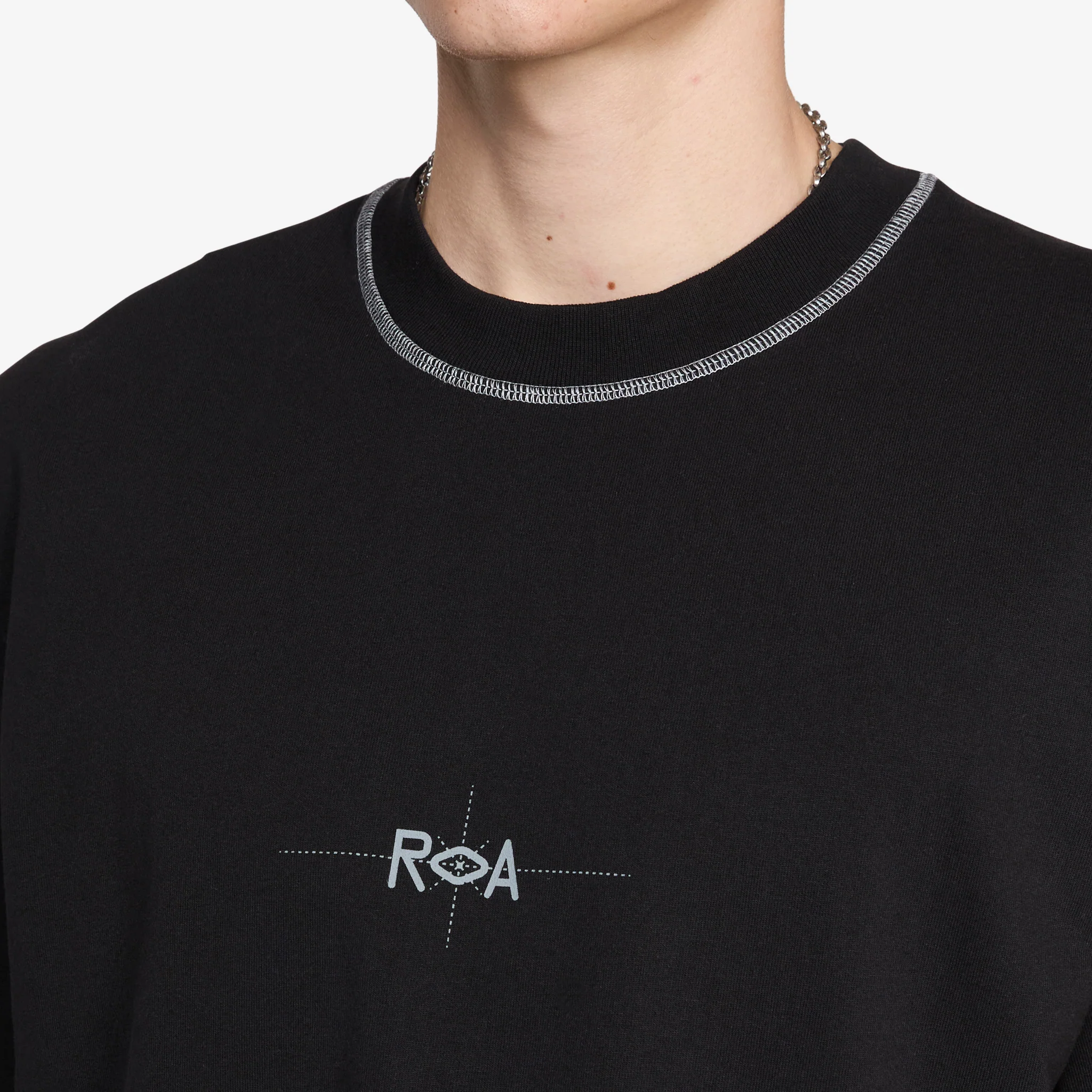 Info Stitch Organic T-Shirt Black - Image 3
