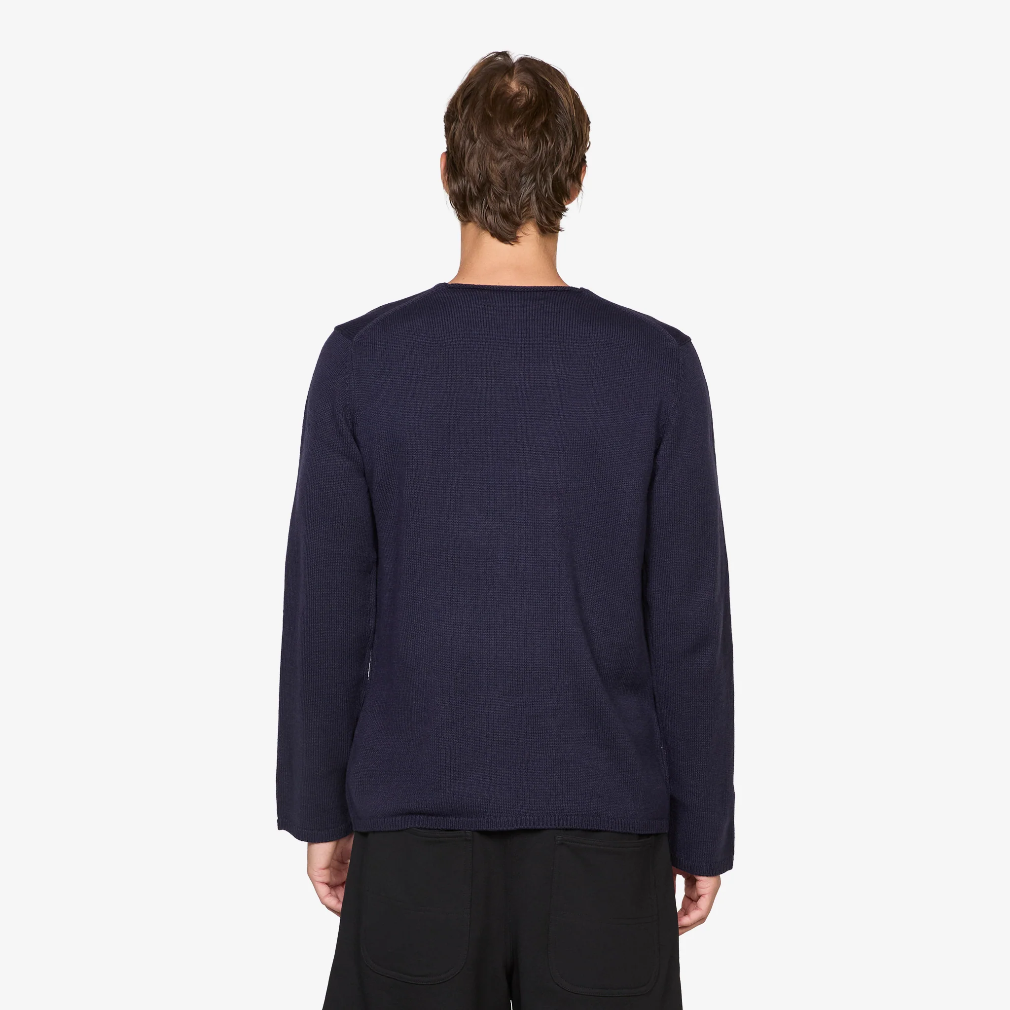 Intarsia Knit Sweater Navy - Image 3