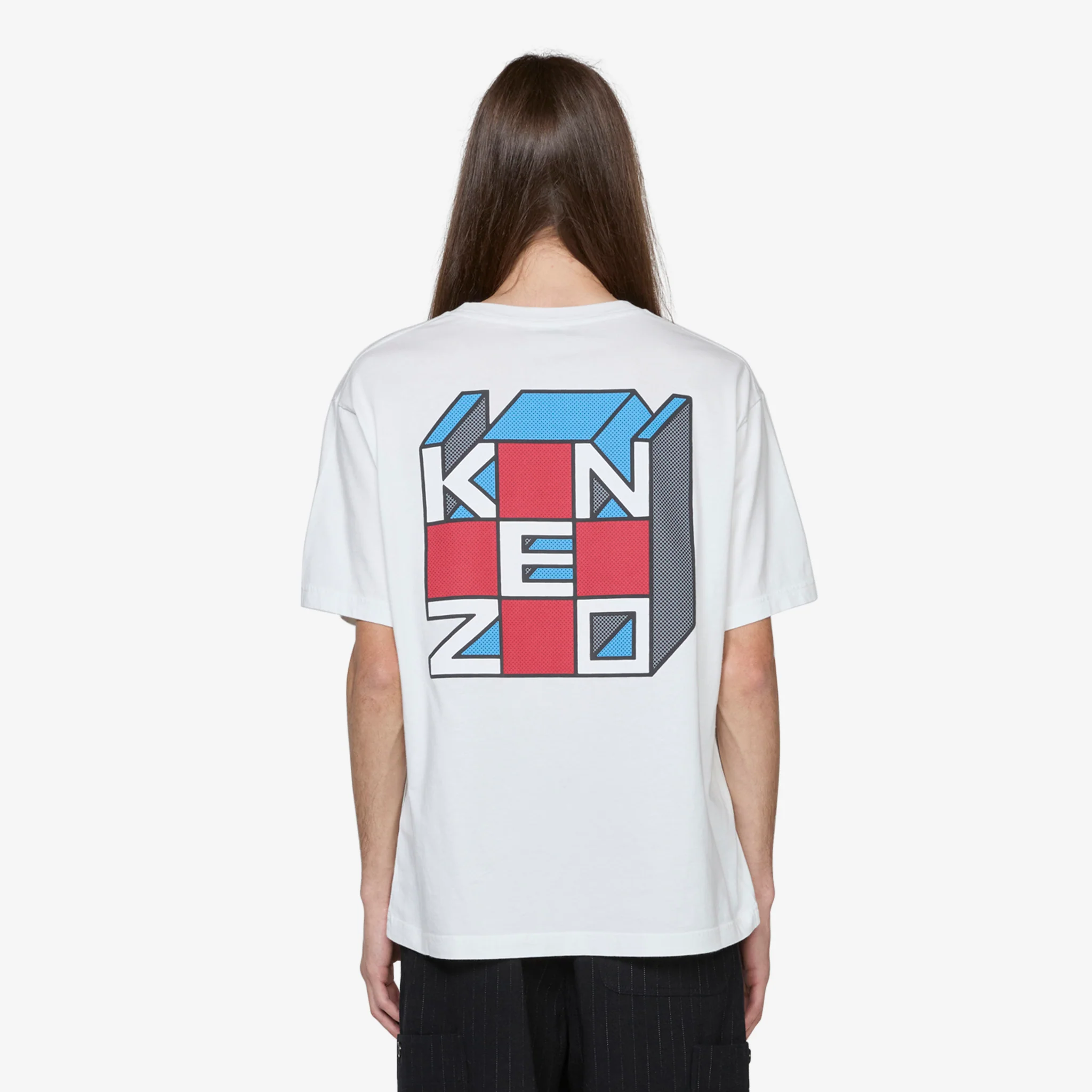 'KENZO Kube' Oversized T-Shirt Off White - Image 2
