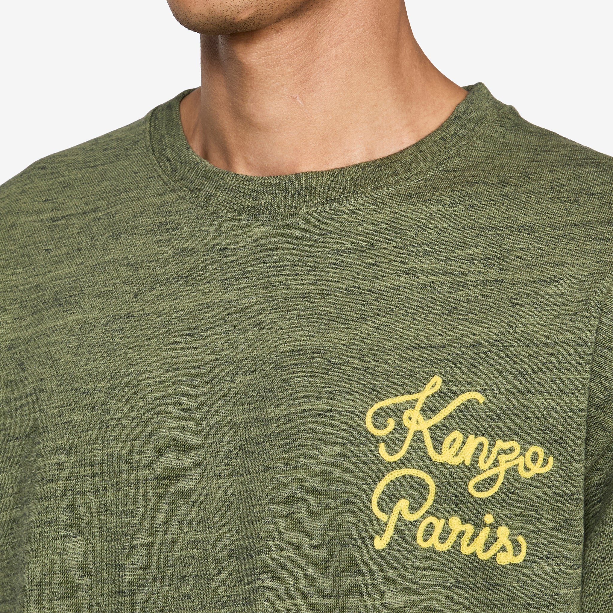 'KENZO Paris Chainstitch' T-Shirt Khaki - Image 2