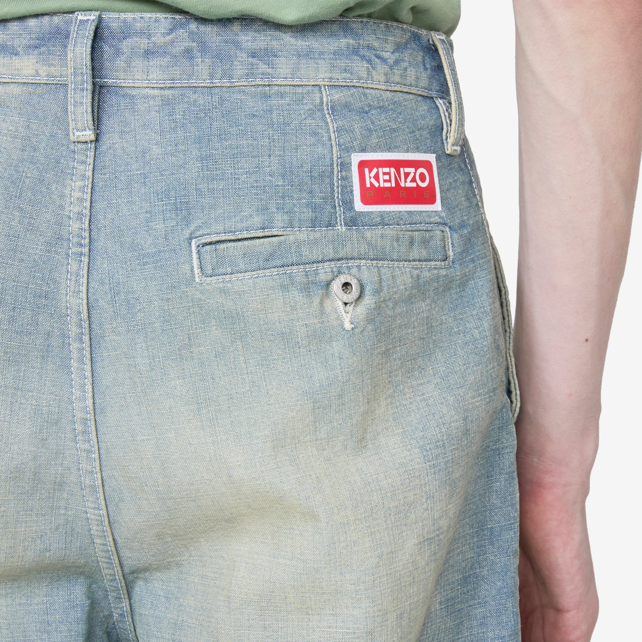 Large Straight Fit Jeans Dirty Denim Stone Blue - Image 3