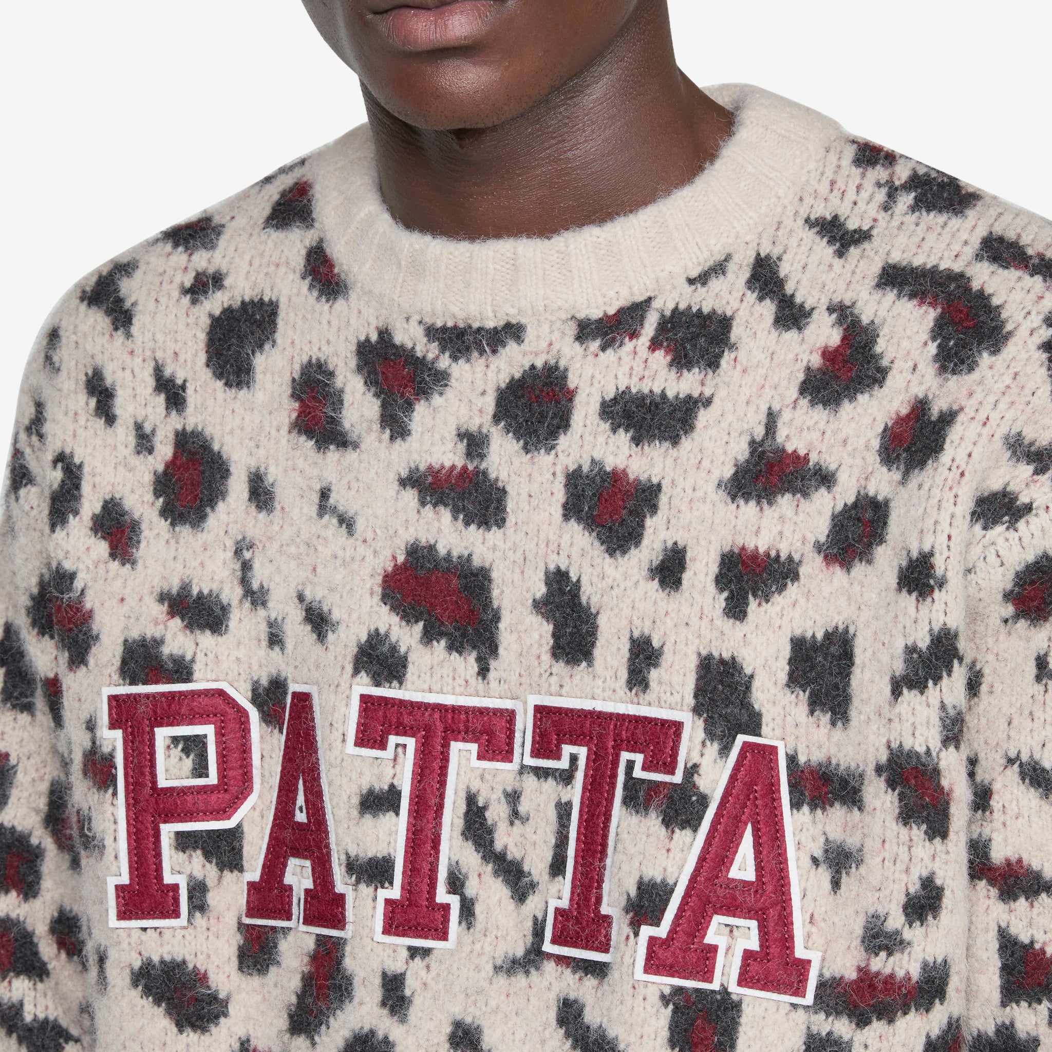 Leopard Brushed Knitted Sweater Multi - Image 2