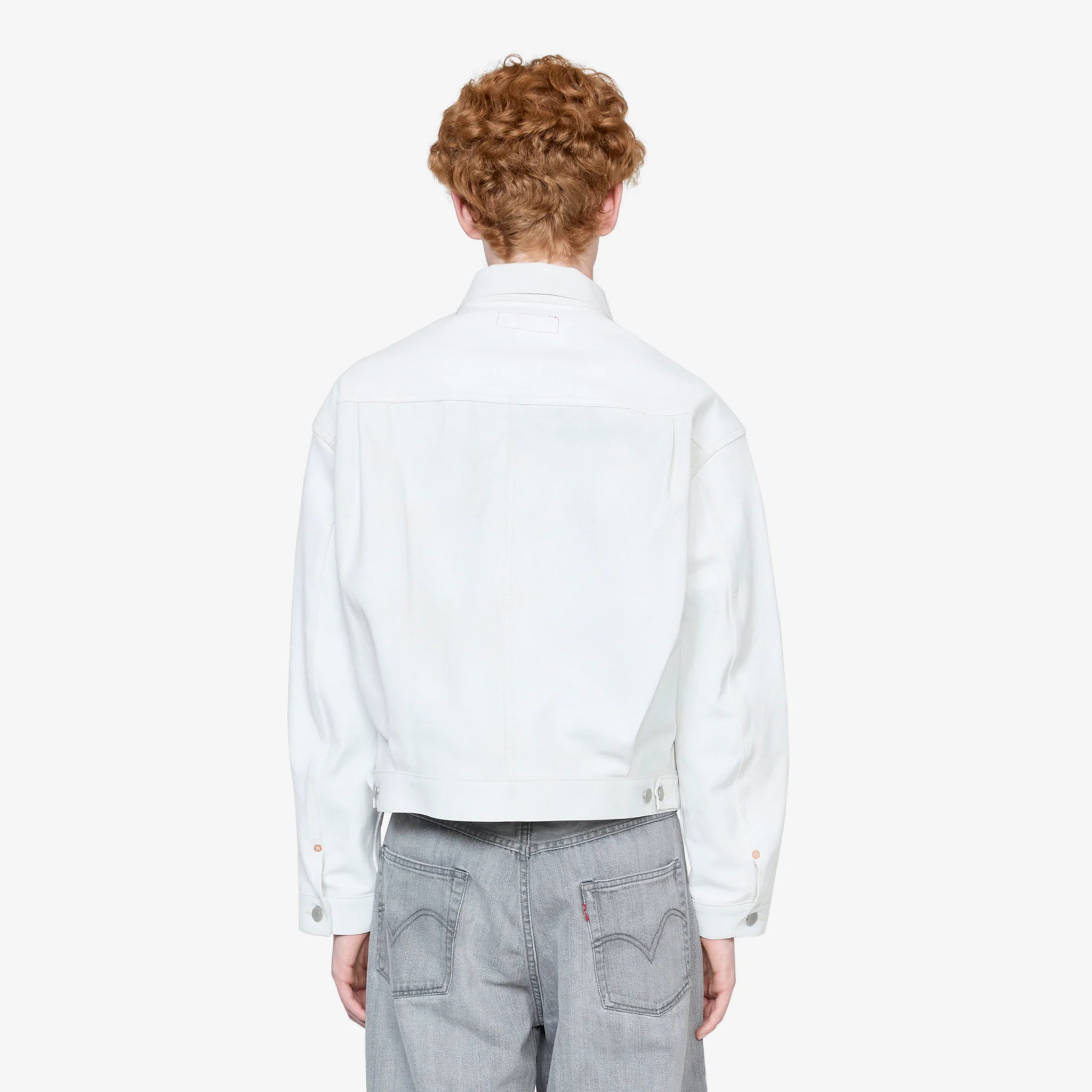 Levi's Foil Print Denim Jacket Off-White - Image 4