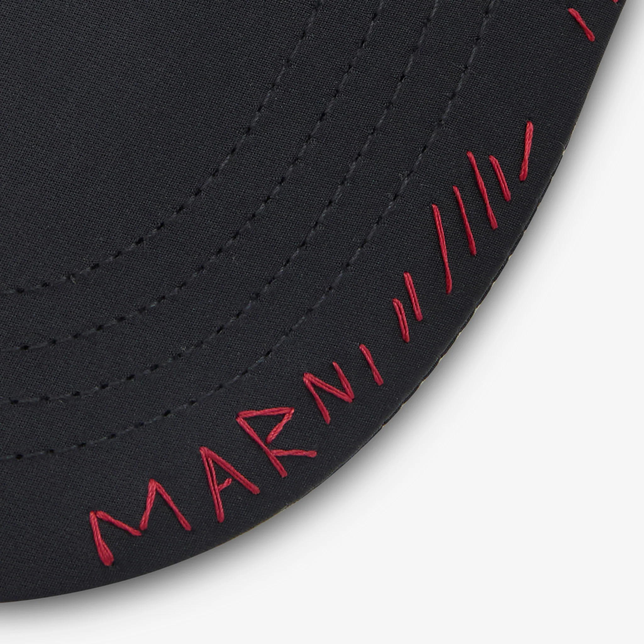 Marni Mending Baseball Cap Black - Image 2