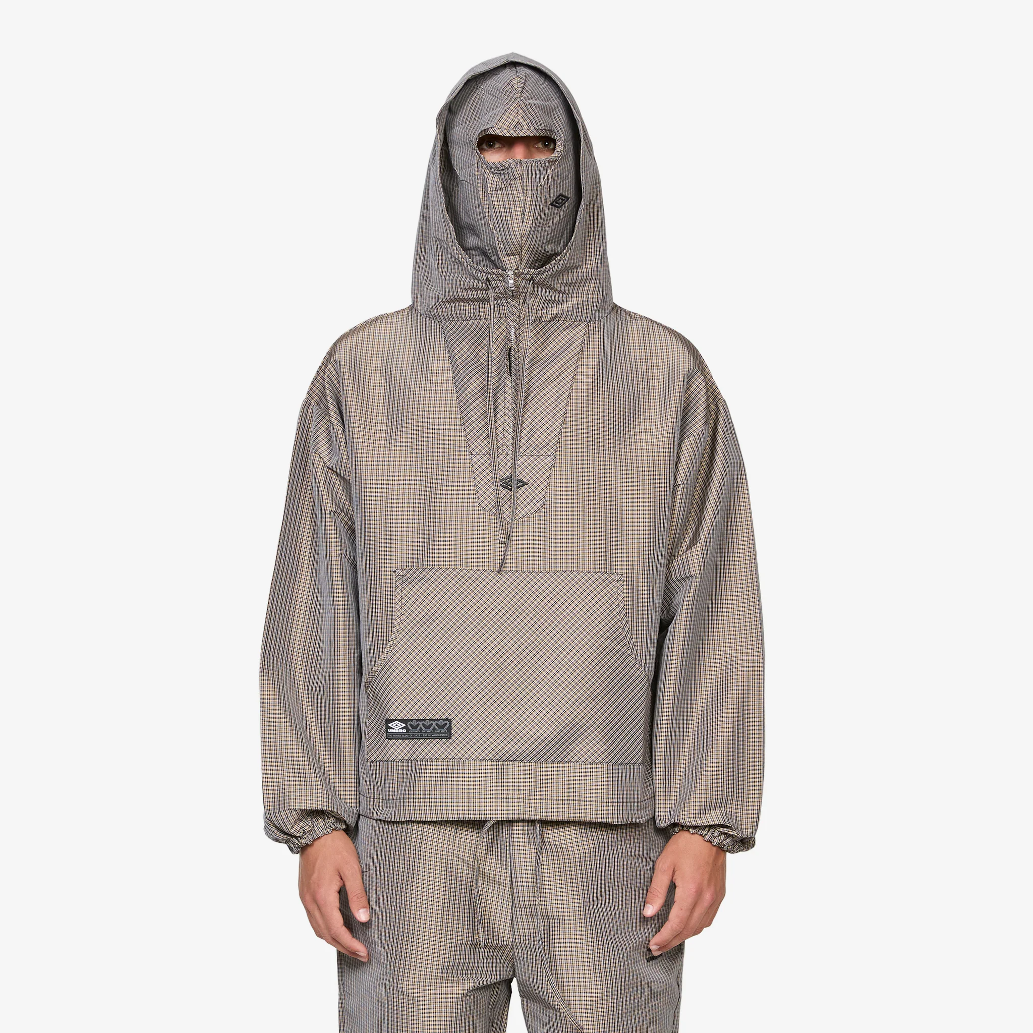Masked Check Anorak Beige Black - Image 2