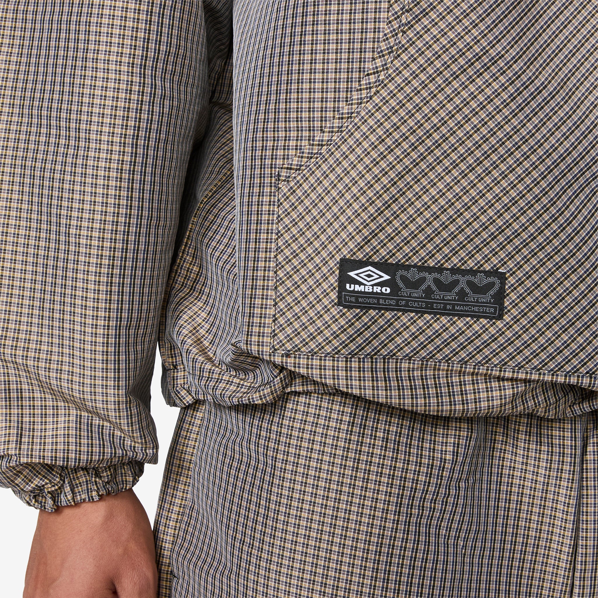 Masked Check Anorak Beige Black - Image 5