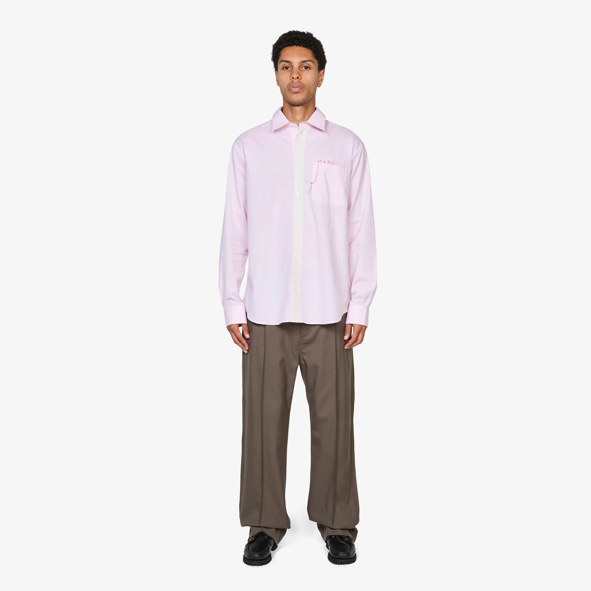 Mending Logo Poplin Shirt Pink Gummy - Image 5