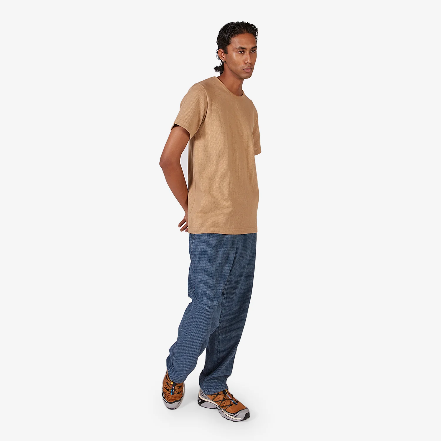 Mesh Crew T-Shirt Khaki - Image 3