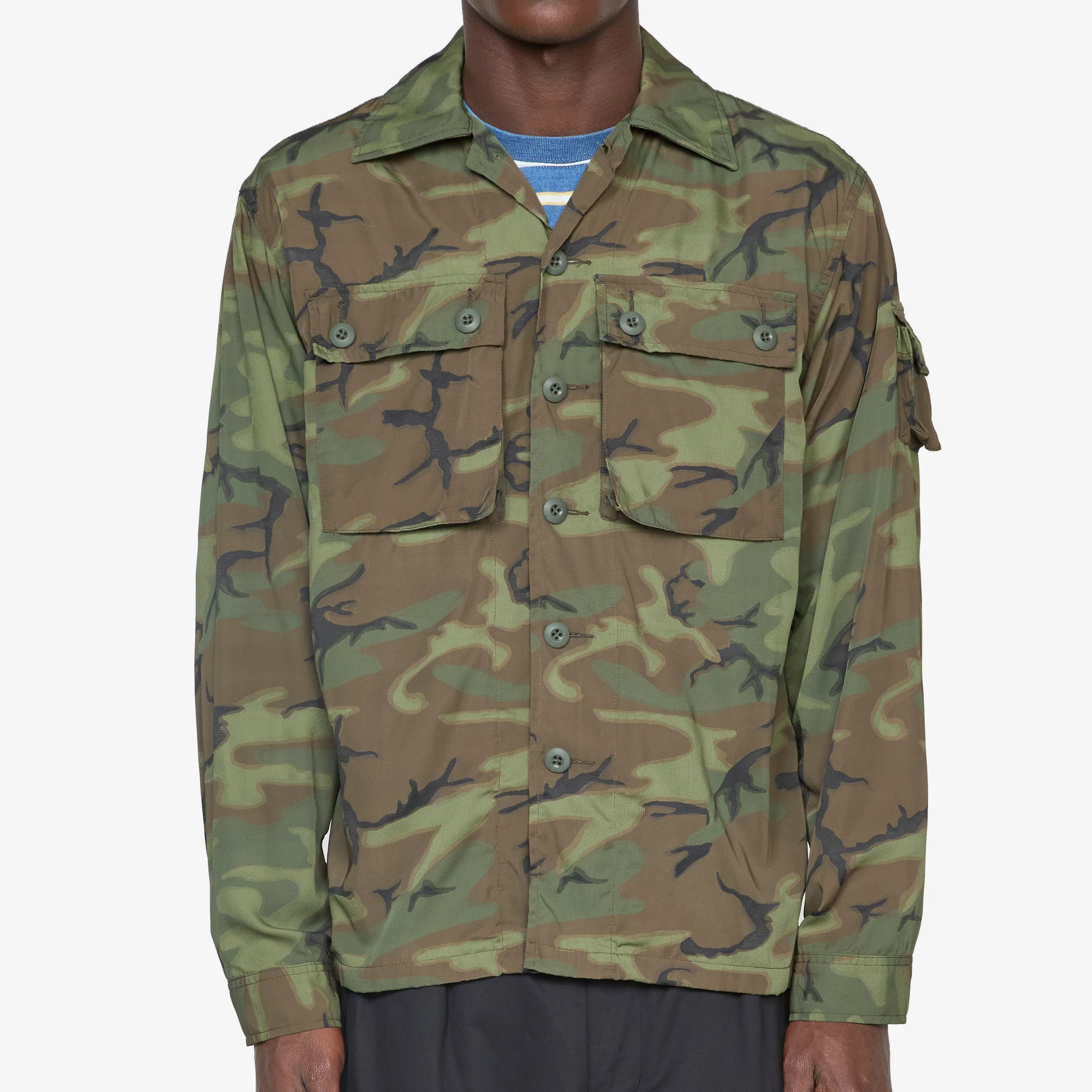 MIL-SHT Mesh Camo Jacquard Mapping Print ERDL Camo - Image 3