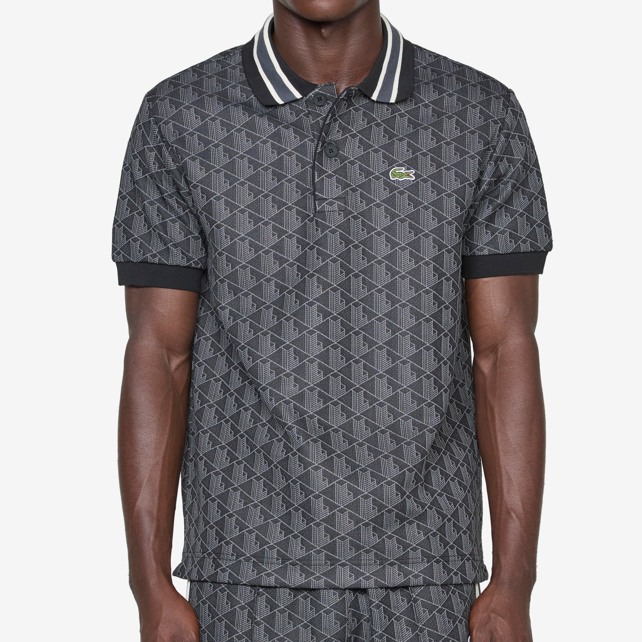 Monogram Classic Fit Polo Black | Graphite - Image 4