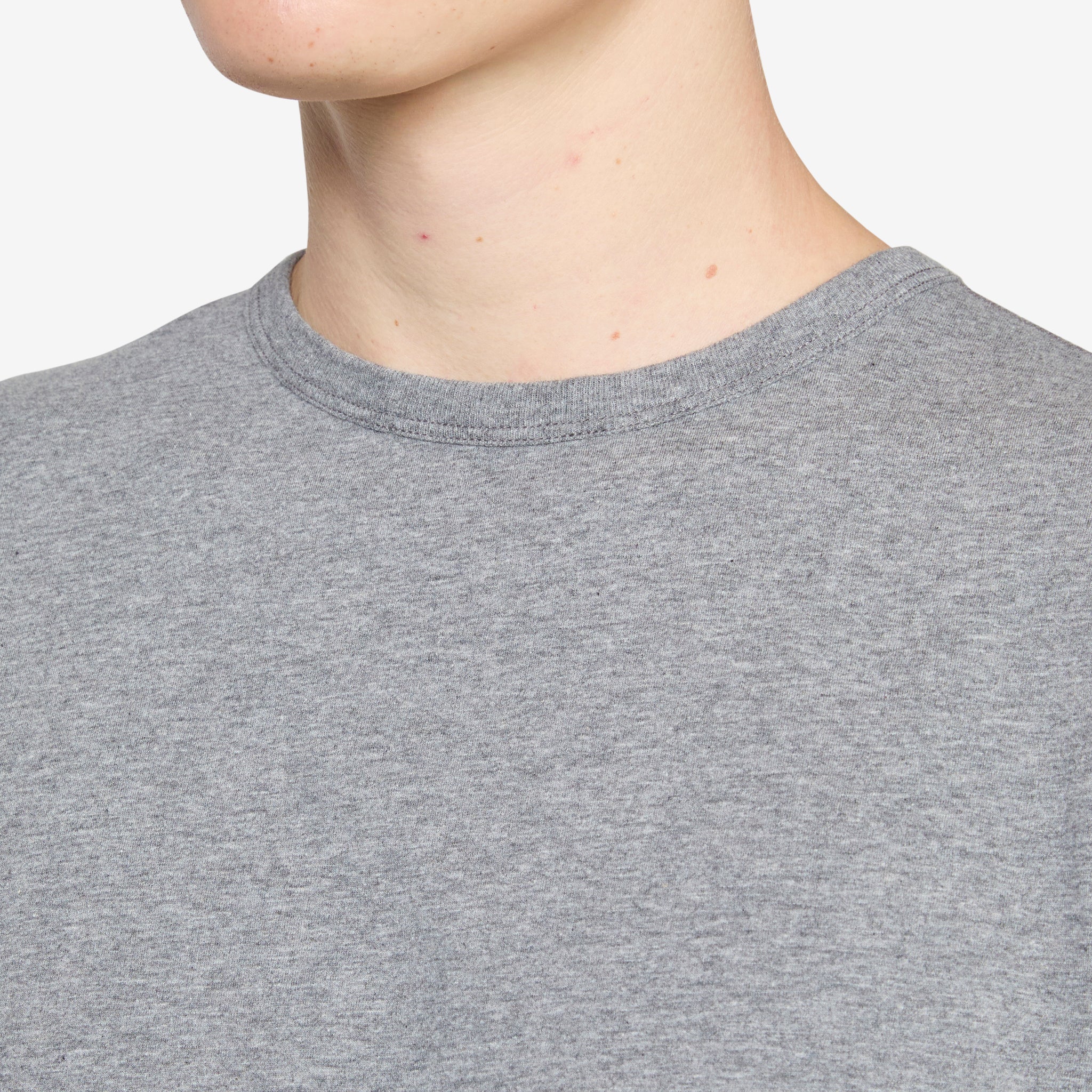 New Box T-Shirt Grey Melange Clean Jersey - Image 2