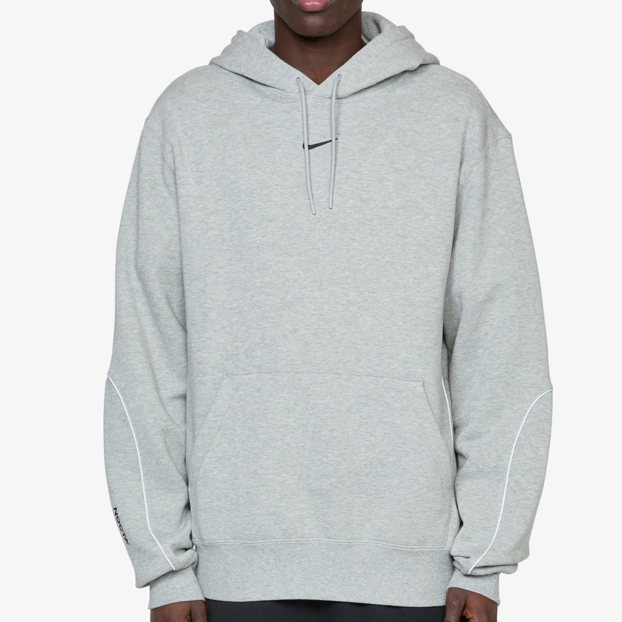 NOCTA Fleece Hoodie Dark Grey | Matte Silver | Black - Image 5