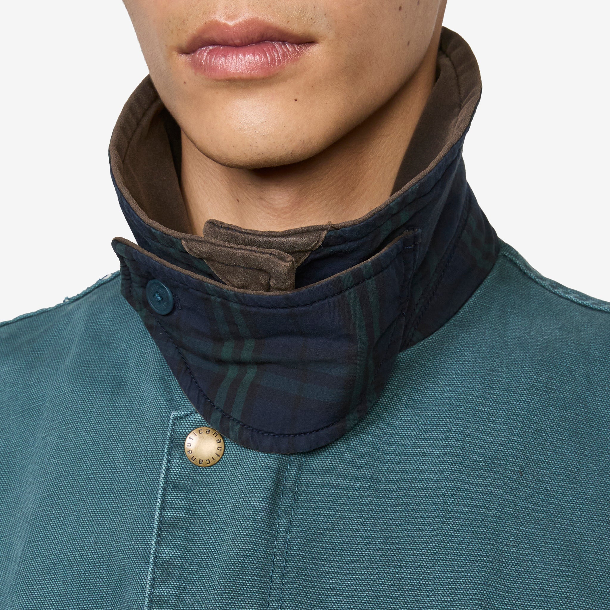 Padding Duck Crushed Long Coat Olive - Image 3