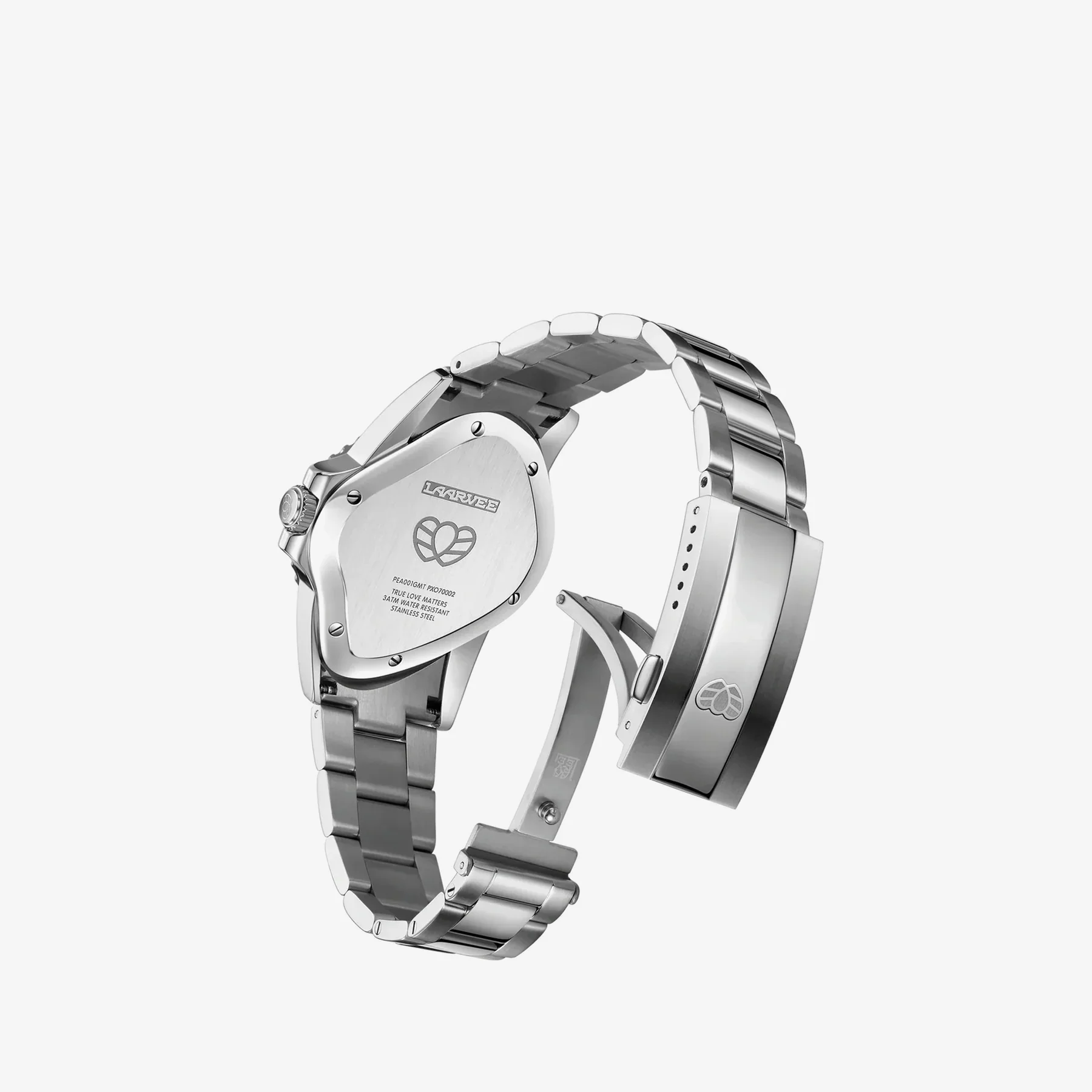 PEA001GMT Silver Precision Steel | Black Bezel | Black Dial 40mm - Image 3