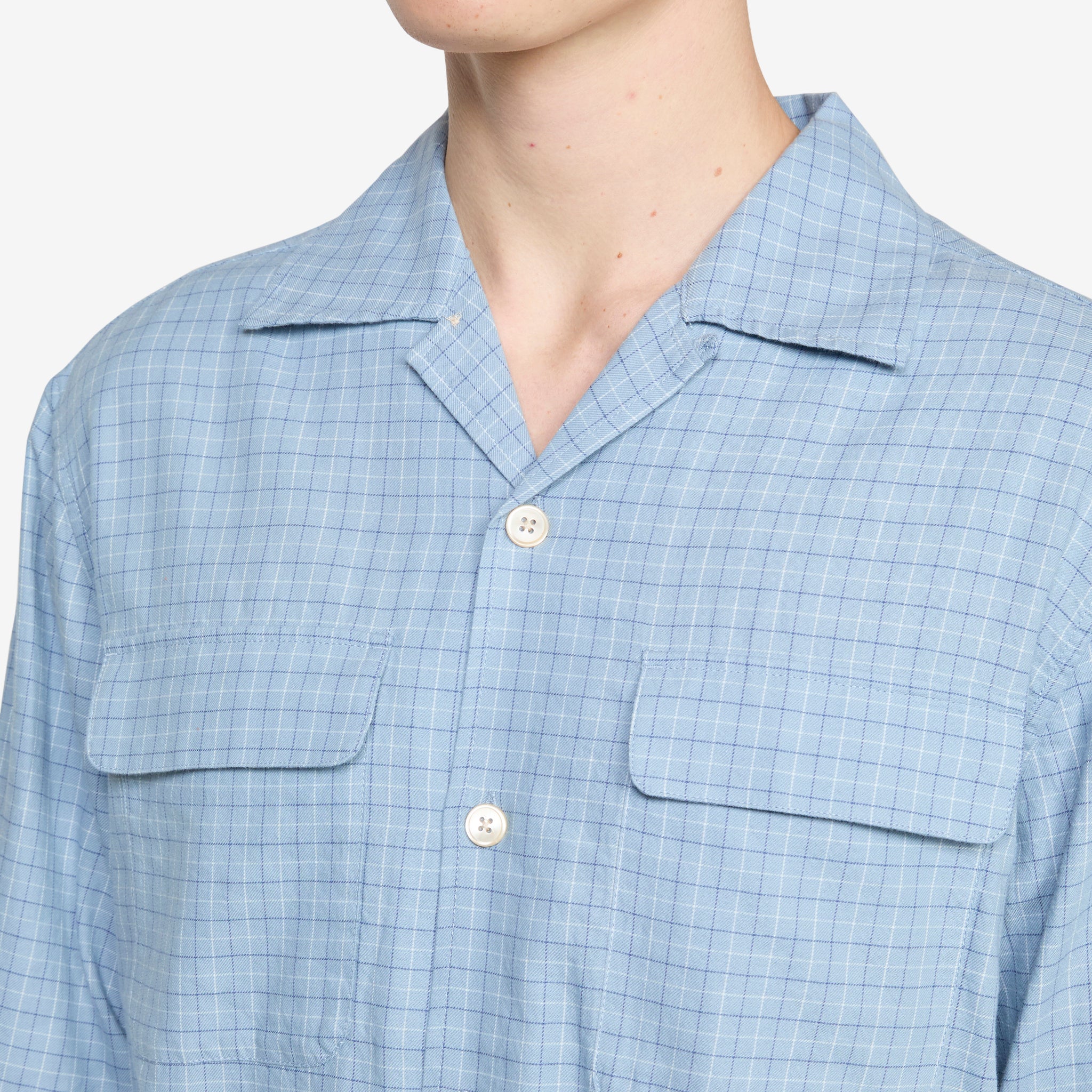 Pocket Shirt Blue Check - Image 2