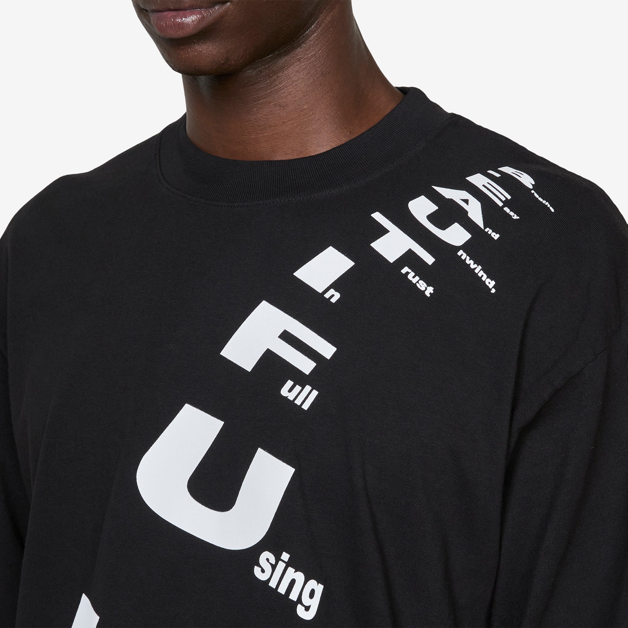 Poem Longsleeve T-Shirt Black - Image 4