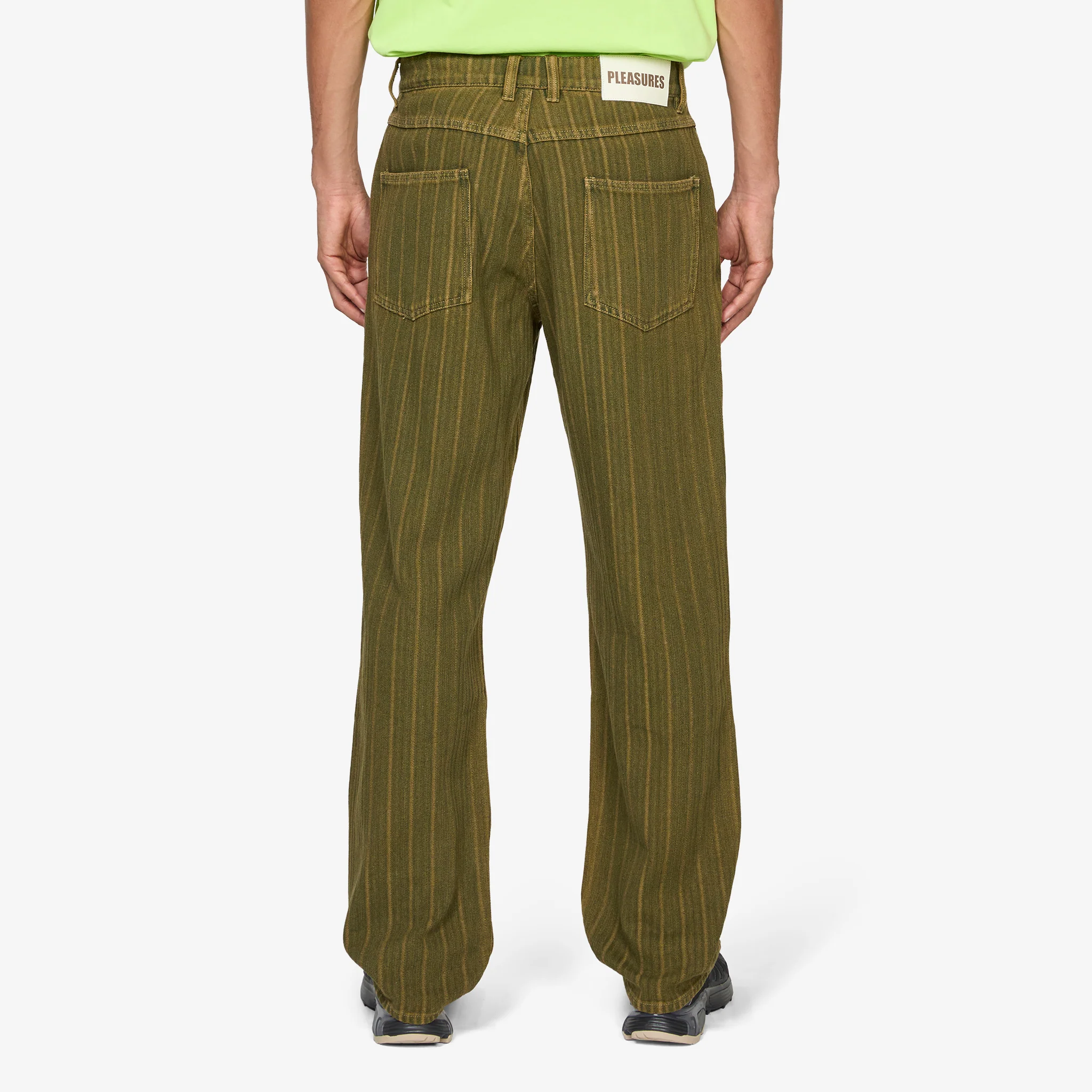 Rail Stripe Work Pants Brown - Image 3